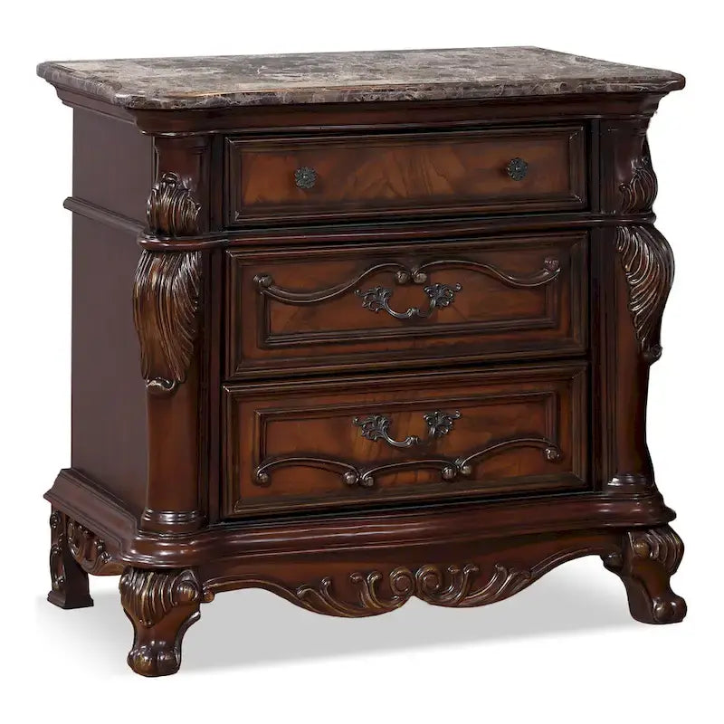 Furniture of America Eugene Traditional 3-Piece Dark Cherry Wood Panel Bedroom Set