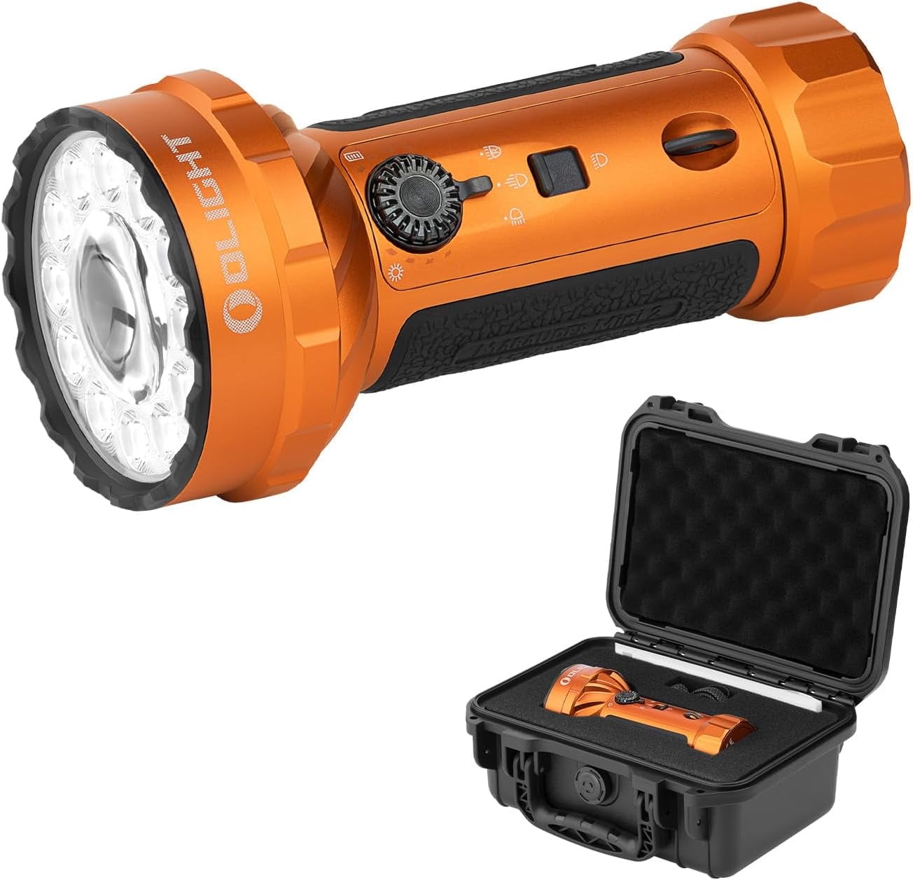 Marauder Mini 2 Bright Flashlight 10,000 Lumen with 750 Meters Beam Distance, Rechargeable Light with Dual Charging & 5 Lighting Modes for Outdoor, Camping, Emergencies (Midnight Blue)