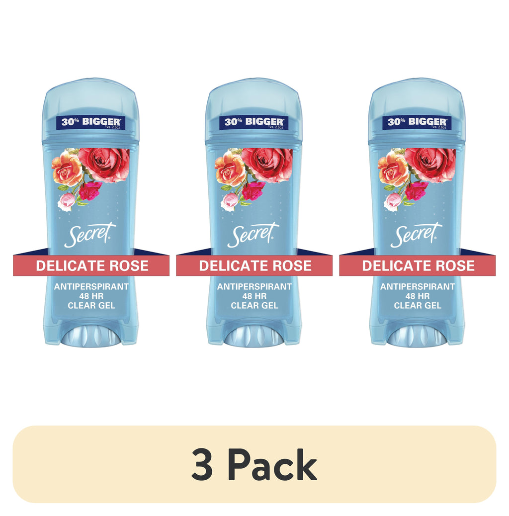 Clear Gel Antiperspirant and for Women, Rose Scent, 3.4 oz