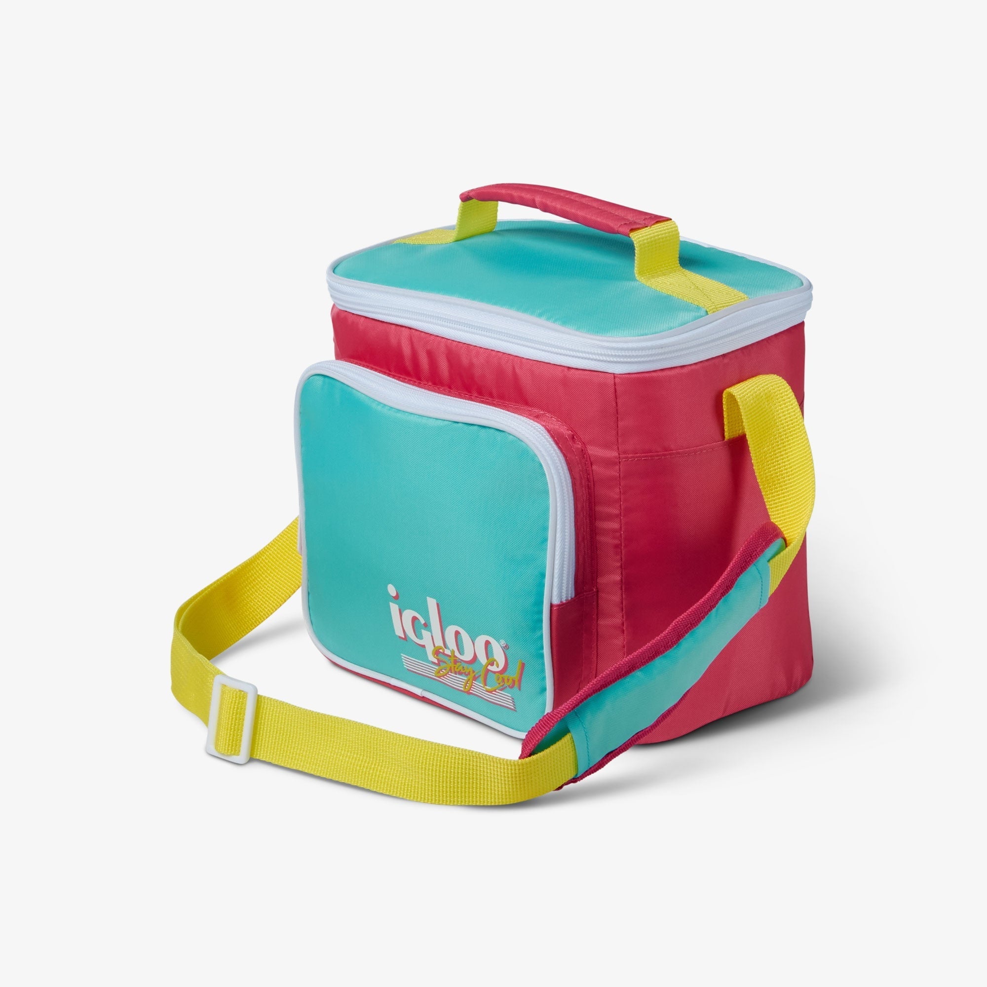 9 Can Capacity Retro Square Lunch Bag Cooler, Yellow