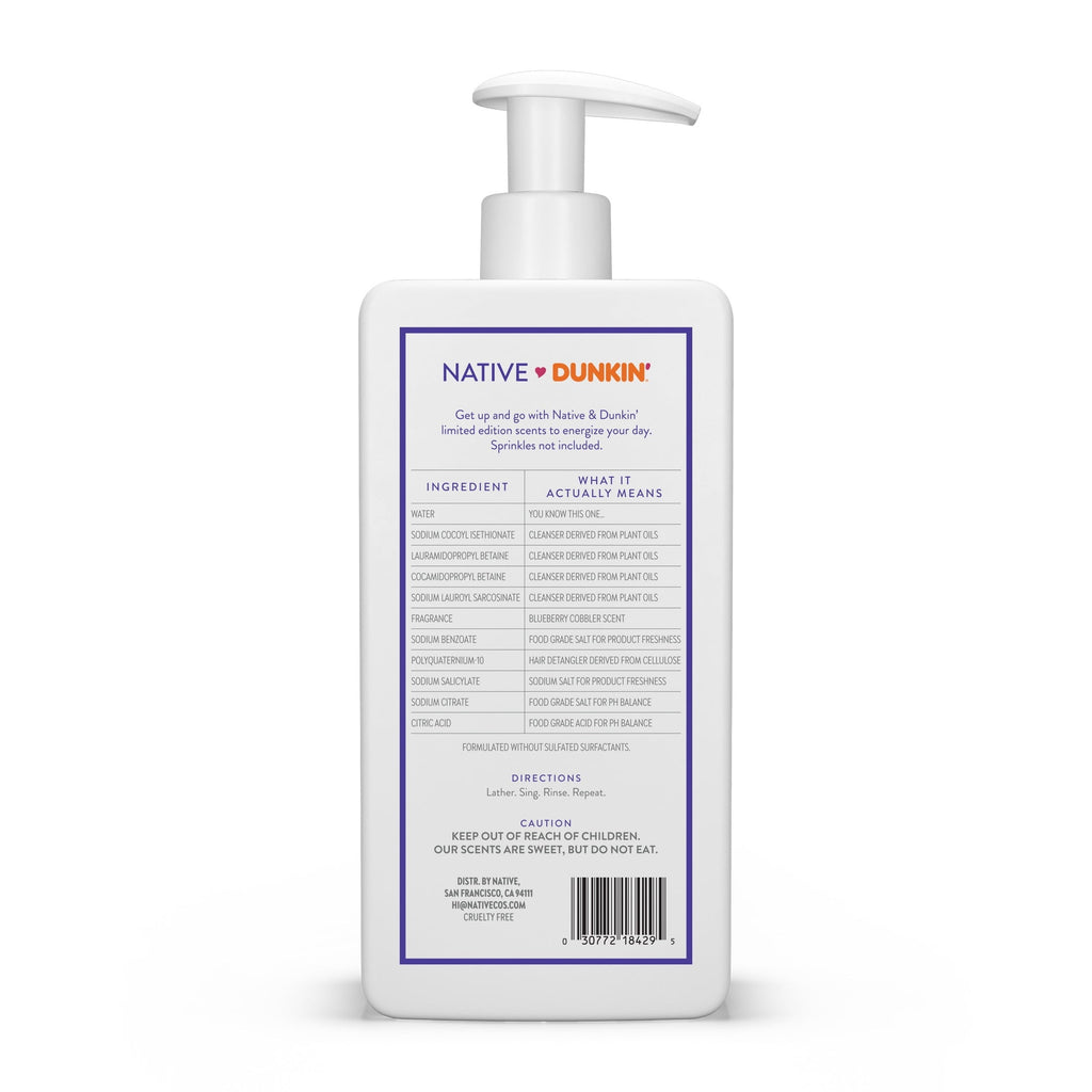 2in1 Shampoo and Conditioner, Dunkin' Blueberry Cobbler, Sulfate Free, 16.5 fl oz