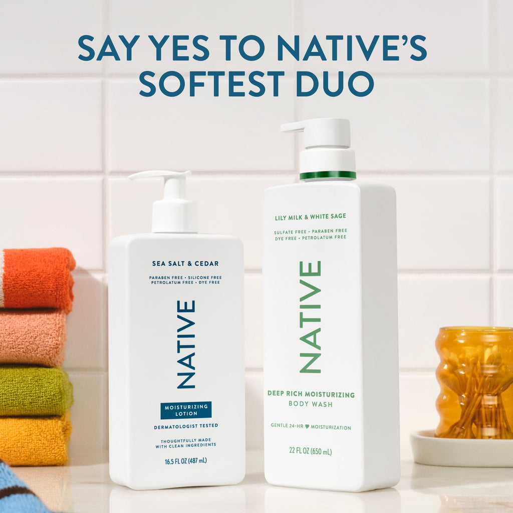 Moisturizing Body Lotion, Sea Salt & Cedar, Daily Dermatologist Tested for Sensitive Skin, for Women & Men, 16.5 fl oz