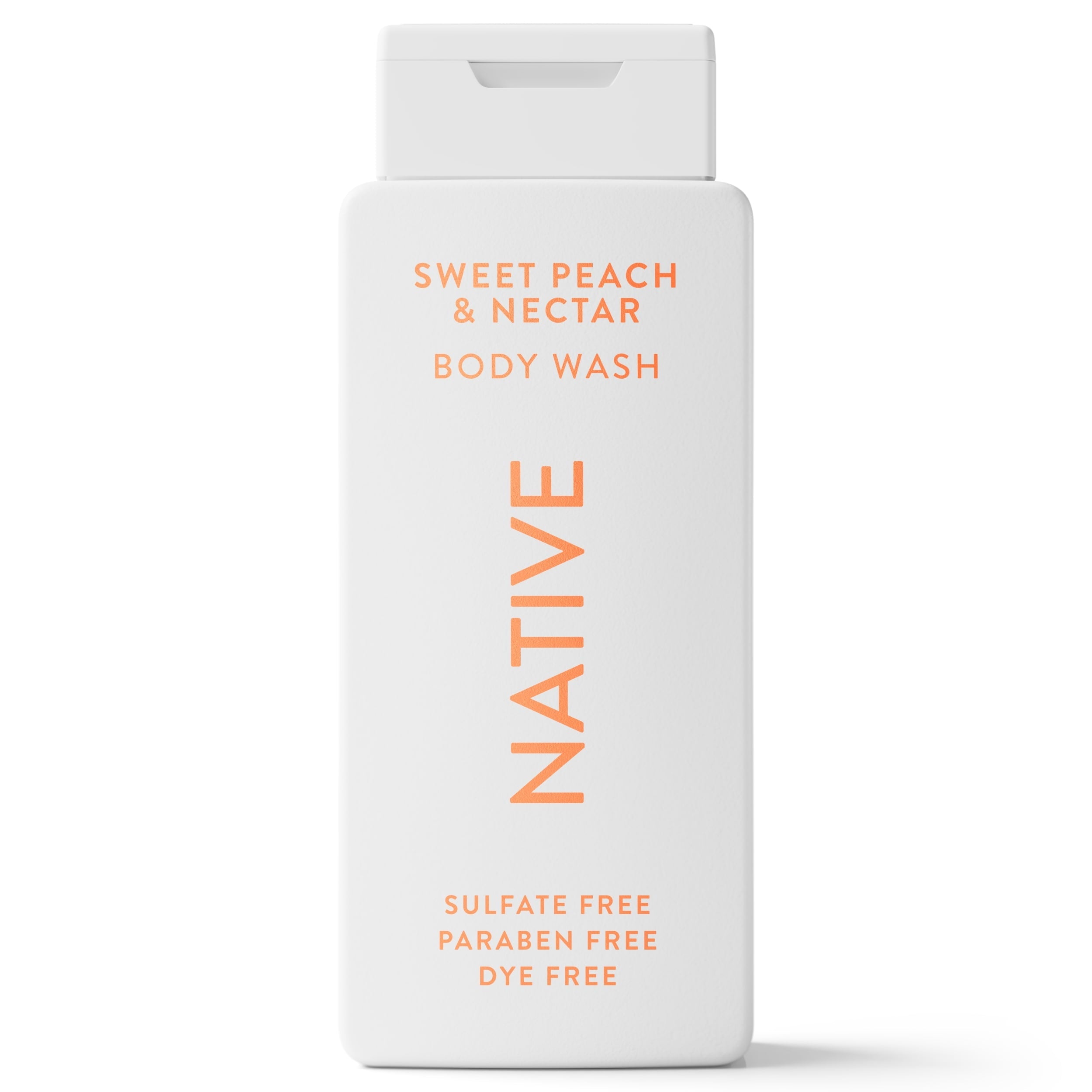 Body Wash, Sweet Peach & Nectar, Sulfate Free, Naturally Derived Ingredients, 24hr Freshness, for Women & Men, 18 fl oz