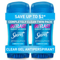 Antiperspirant Deodorant, Outlast Gel, Completely Clean, 2.6 oz, 2 Pack
