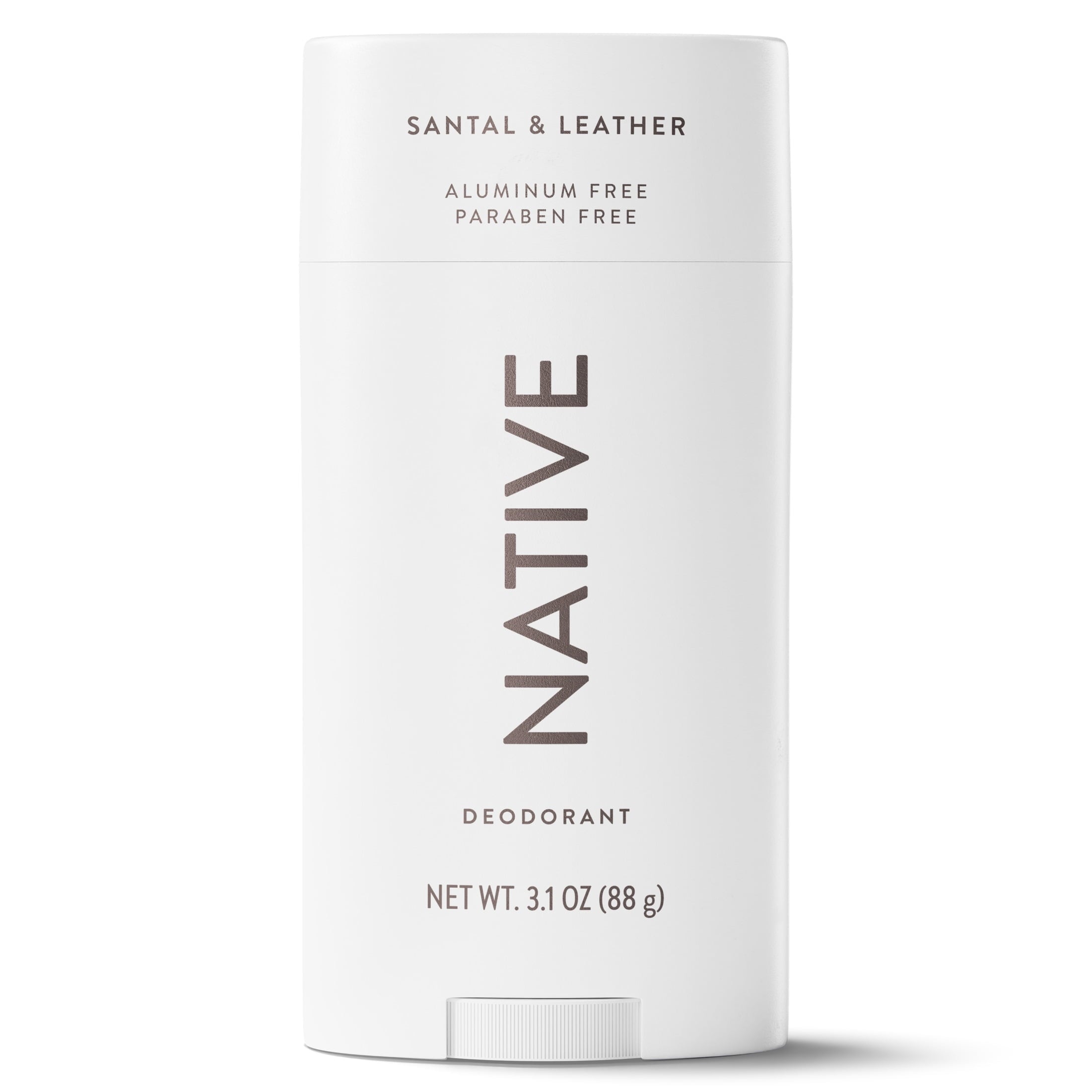Aluminum Free Deodorant For Men, 72 Hour Solid Deodorant Stick, Santal & Leather, 3.1oz