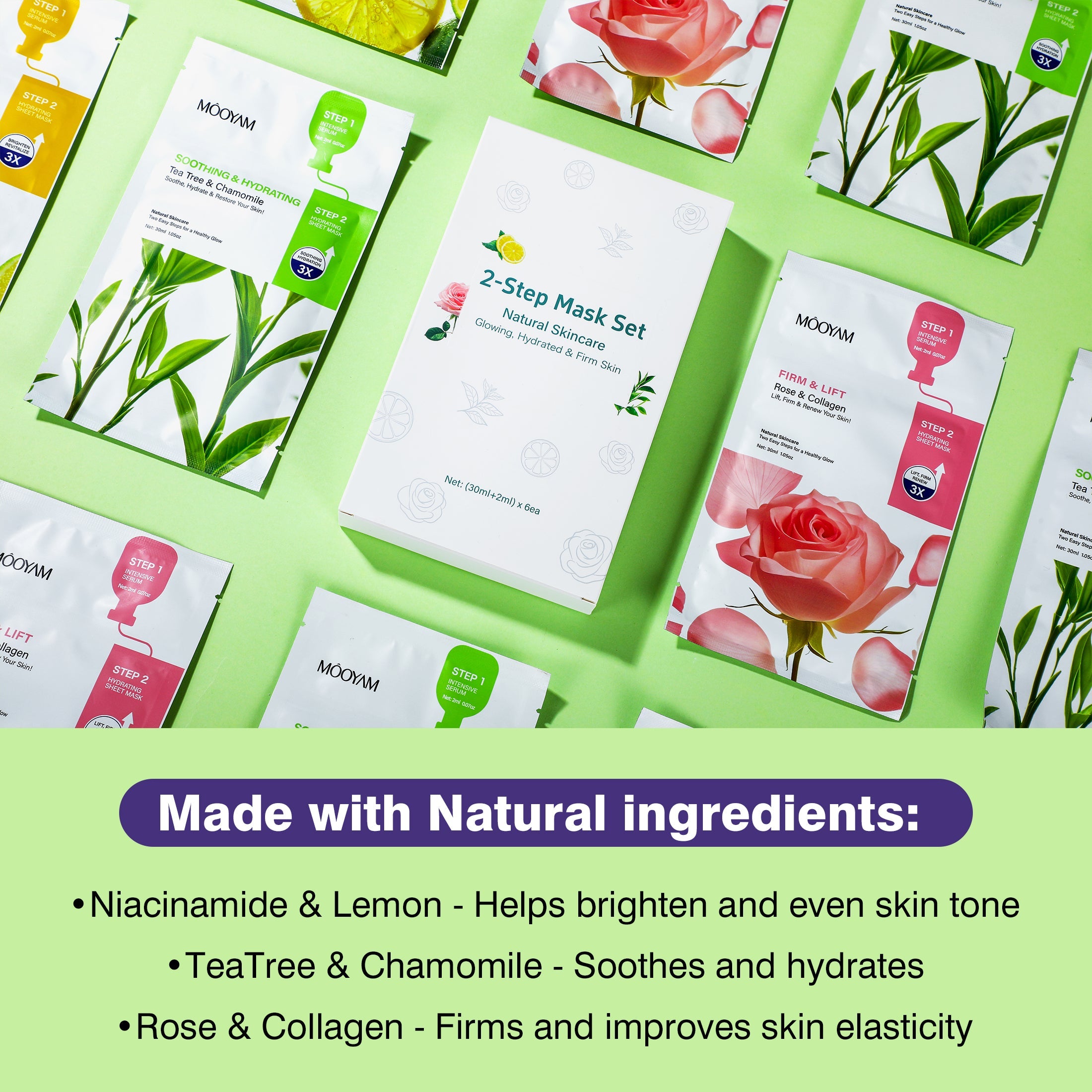 11 Pack Fruit Moisturizing Facial Mask Sheet, Rich in Fruit Essence Face Mask to Brighten and Hydrate Dull Skin