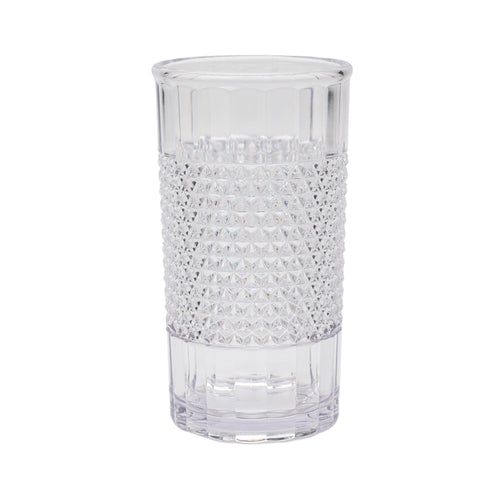 20 oz Clear Tall Acrylic Diamond Texture Tumbler