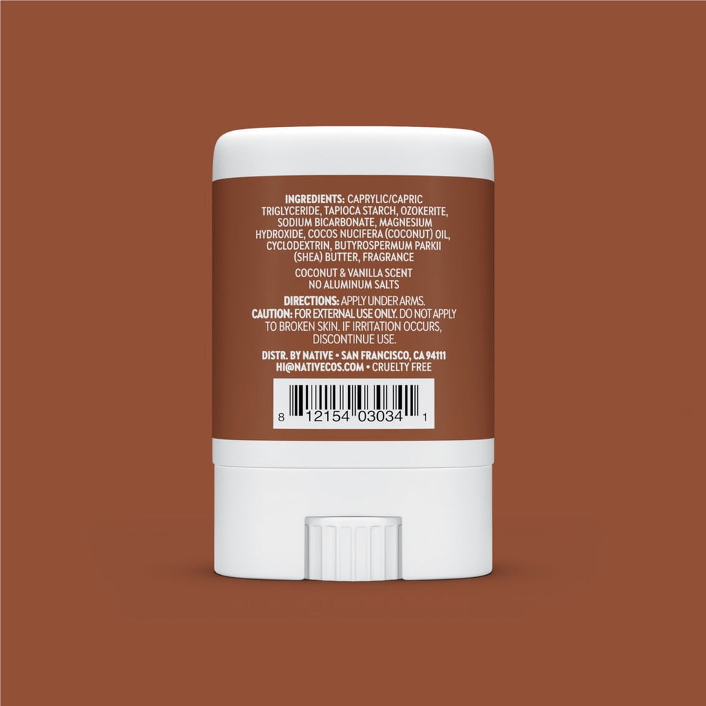 Deodorant, Aluminum Free, Coconut & Vanilla, for Women and Men, Travel Size 0.35 oz