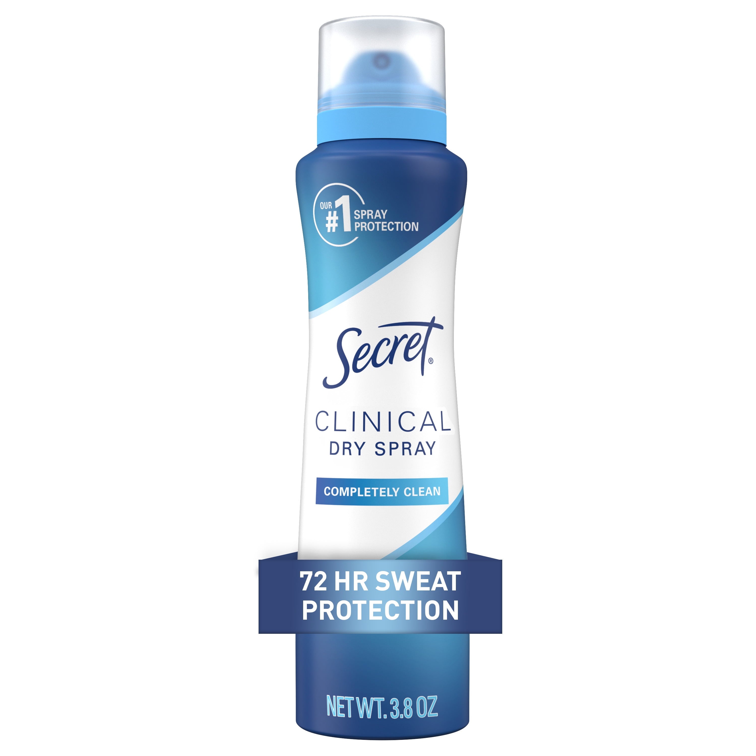 Clinical Strength Dry Spray Antiperspirant & Deodorant for Women, Completley Clean Scent, 3.8oz