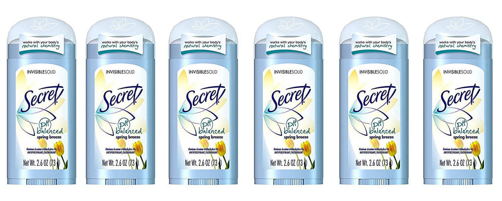 Anti-Perspirant Deodorant Invisible Solid Spring Breeze 2.60 oz (Pack of 6)