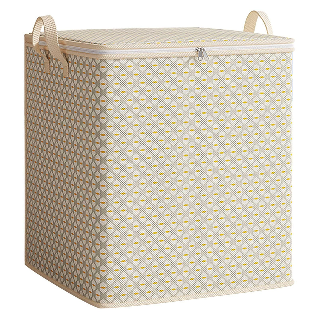 Clothes Storage Bins With Lids, Non-Woven Organizers Storage Containers With Reinforced Handles, Capacity Moving Bags for Home, Office, Clothing, 30L