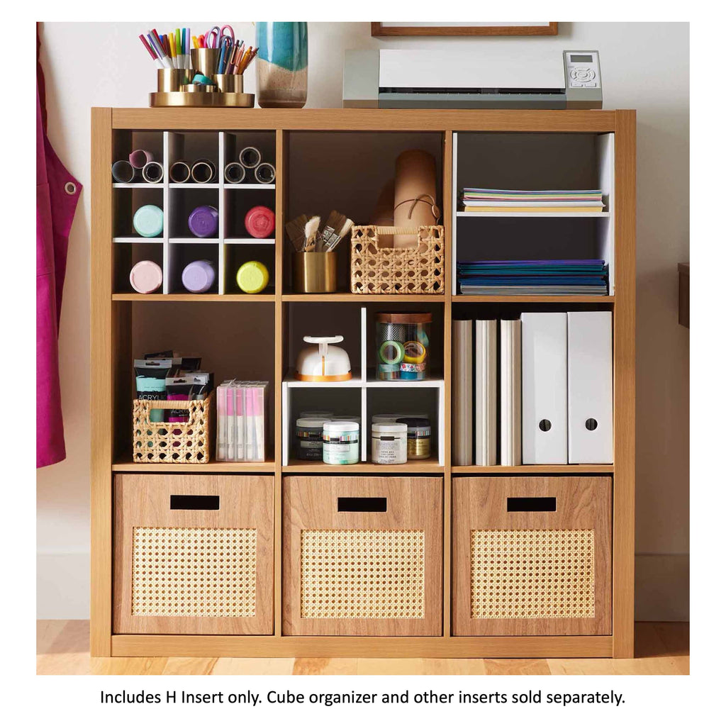 Better Homes & Gardens H Shelf Insert for Cube Organizers, Tobacco Oak