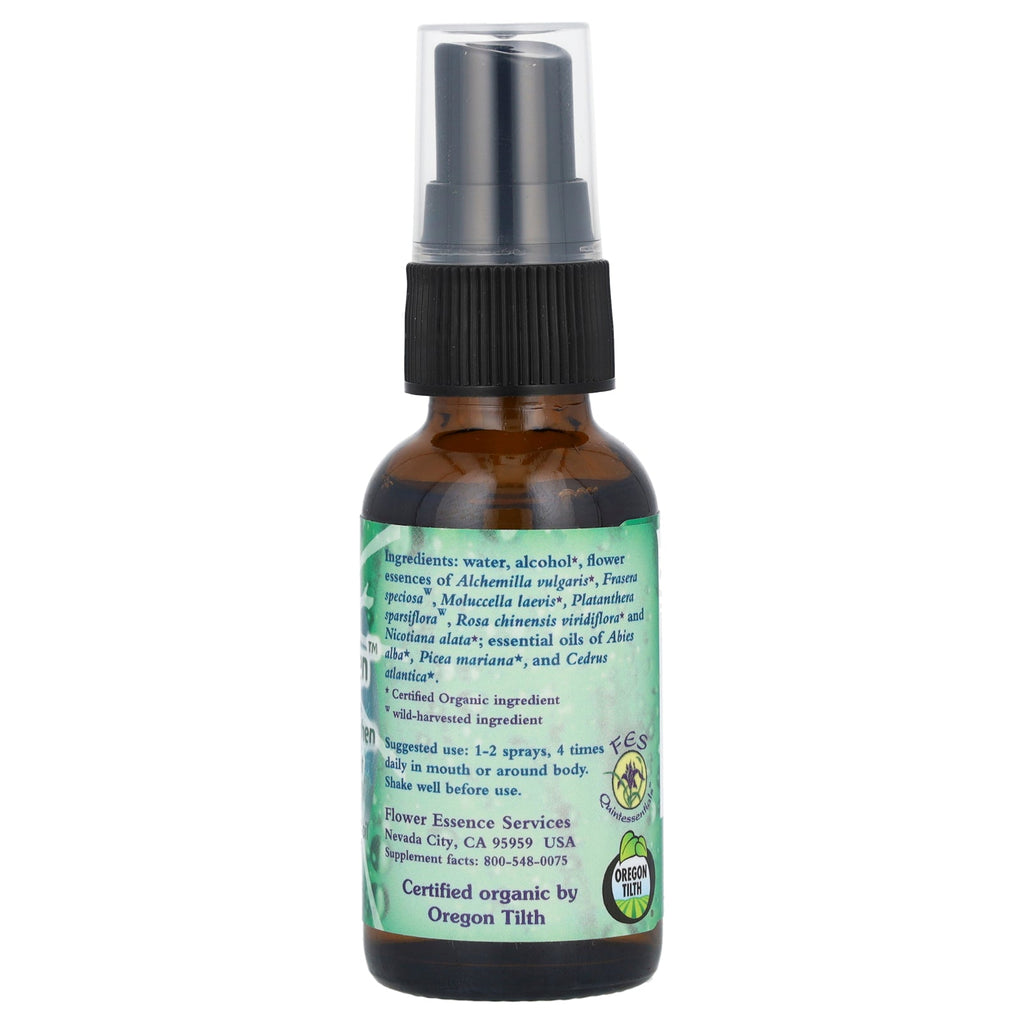 Flower Essence Services Flower Essence & Essential Oil, Grounding Green, 1 fl oz (30 ml)