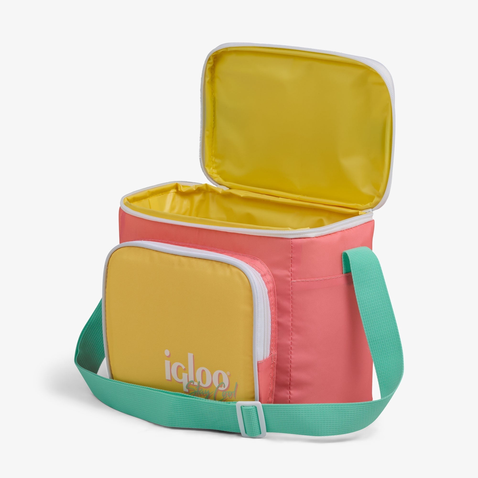 Igloo 9 can Retro Square Lunch Cooler Bag, Lilac Breeze and Light Blue
