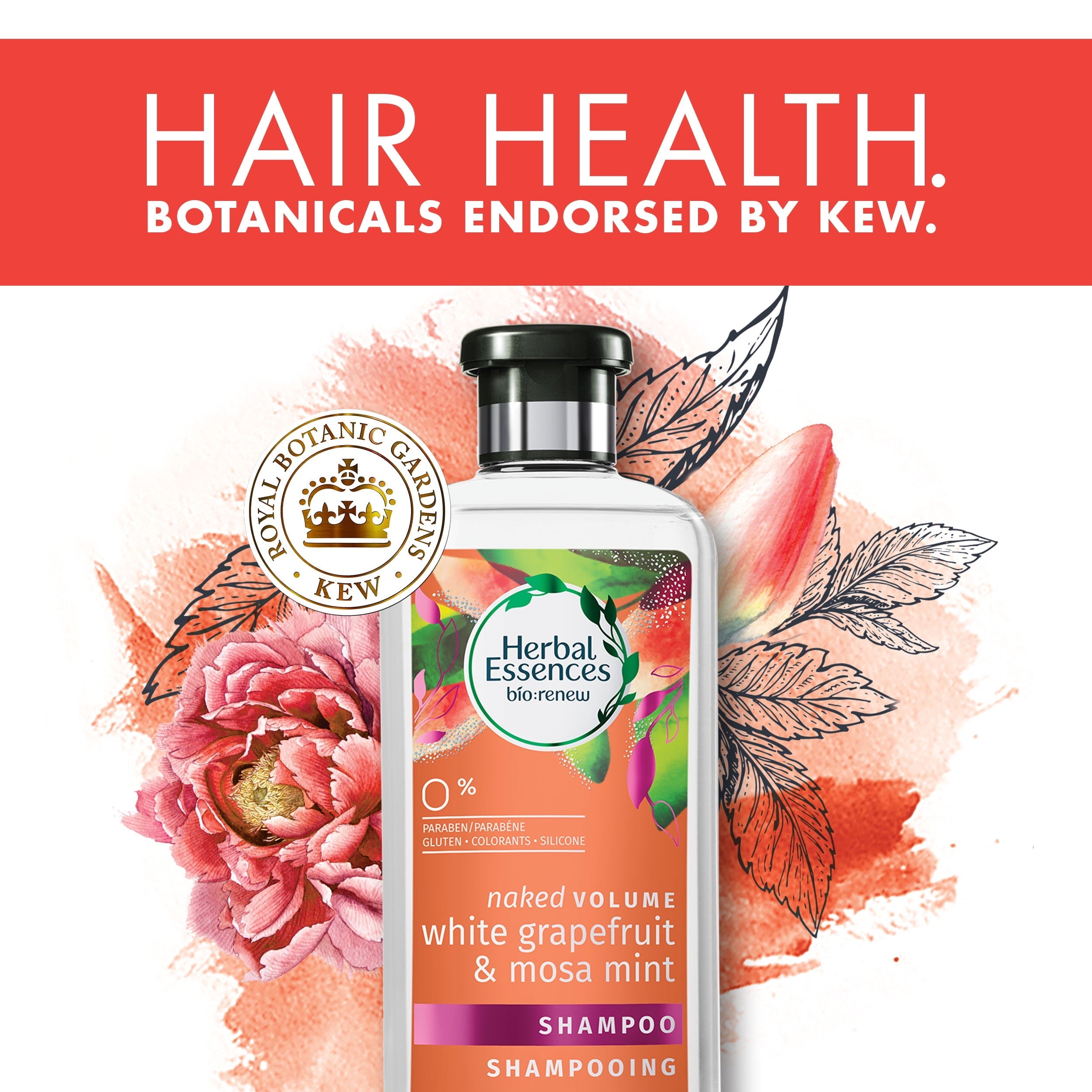Bio:renew Volume Shampoo, White Grapefruit & Mosa Mint, 2 Pk, 13.5 Fl Oz