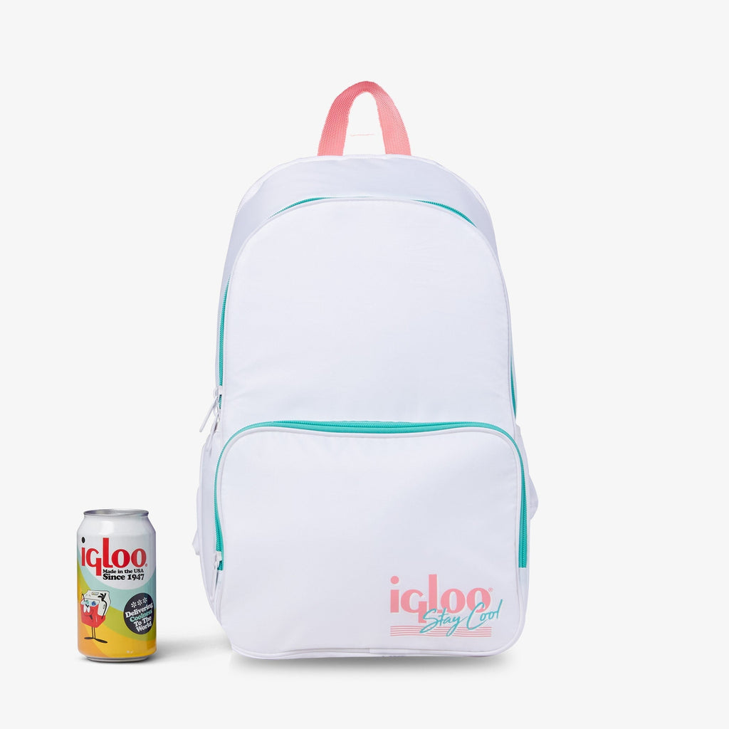 Igloo 20 can Retro Backpack Water Cooler, Pink and Jade Green