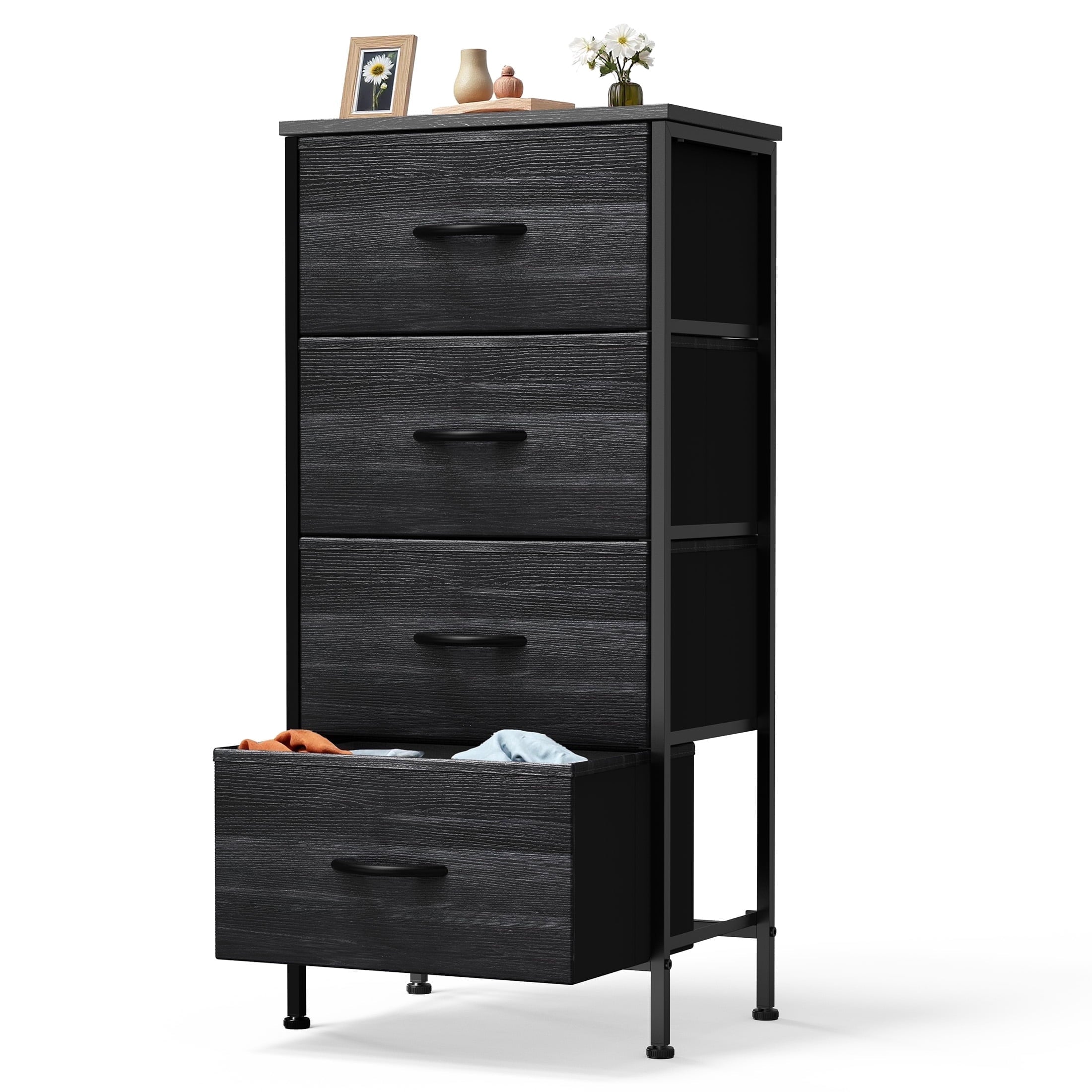 9 Drawers Fabric Dresser for Bedroom, Drawer Organizer Storage Cabinet for Closet, Clothes, TV Stand, Light Gary