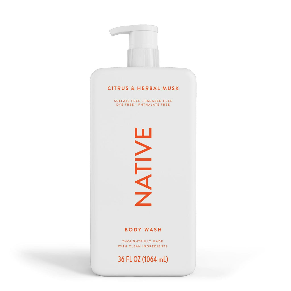 Body Wash, Citrus & Herbal Musk, Sulfate Free, Naturally Derived Ingredients, 24hr Freshness, for Women & Men, 36 fl oz