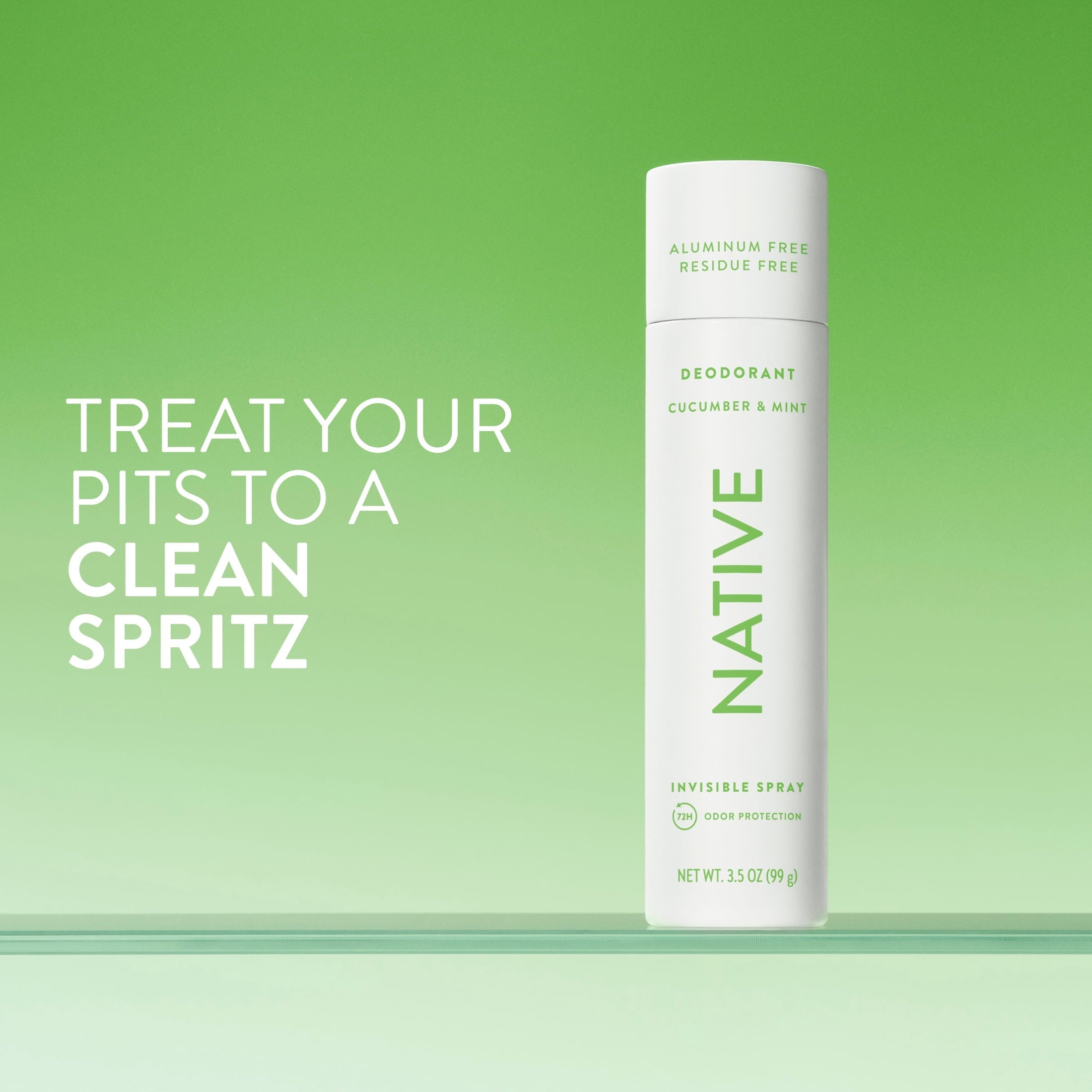 Aluminum Free Deodorant Spray For Women, 72 Hour Deodorant Spray, Cucumber & Mint, 3.5oz
