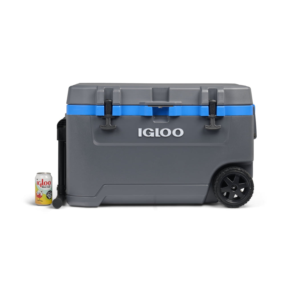 72 QT Overland Ice Chest Cooler with Wheels, Gray and Sneaky Blue