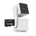 Cam Pan v3 Security Camera Bundle with FREE 32gb MicroSD Card, Indoor/Outdoor IP65 1080P 360° Pan/Tilt/Zoom, Wi-Fi Smart Home Security Camera with Motion Tracking for Baby & Pet, Color Night Vis