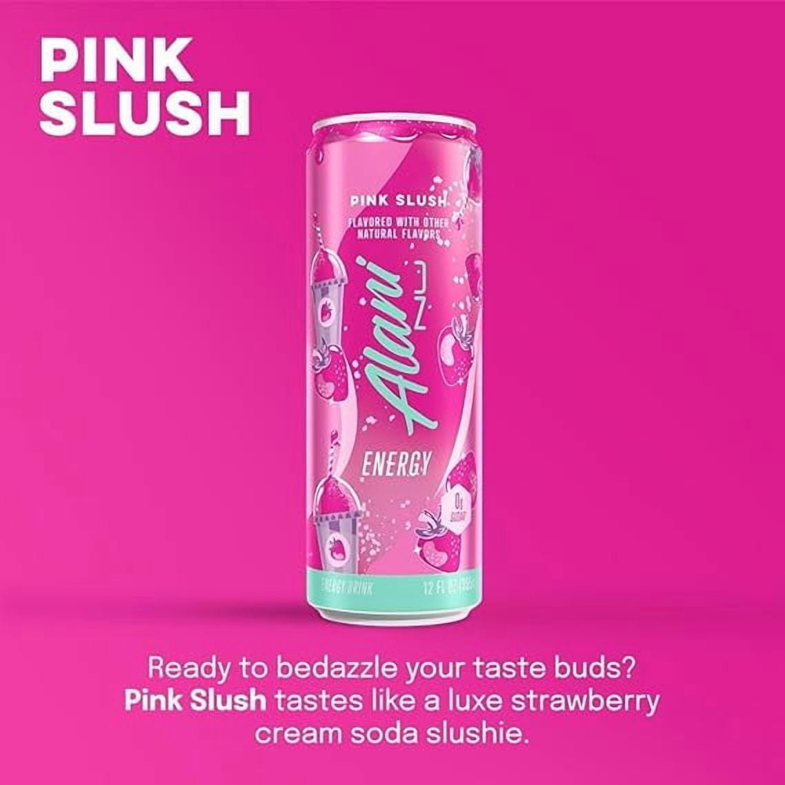 New Alani Energy Drinks Variety Pack - Blue Slush, Pink Slush, Watermelon Wave, Sugar-Free & Low-Calorie (12 fl oz, Pack of 6)