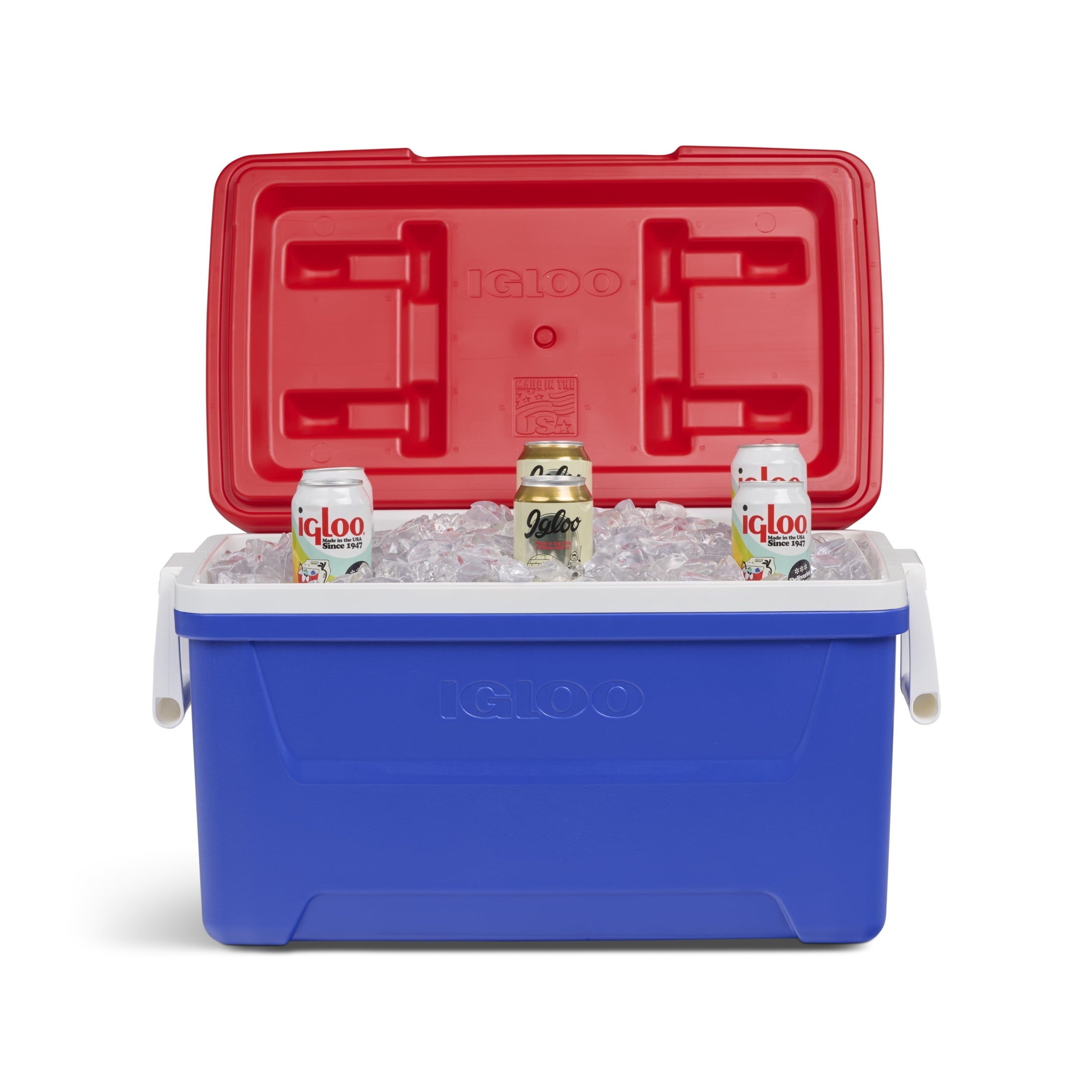 48 QT Laguna Hard Sided Ice Chest Cooler, Red
