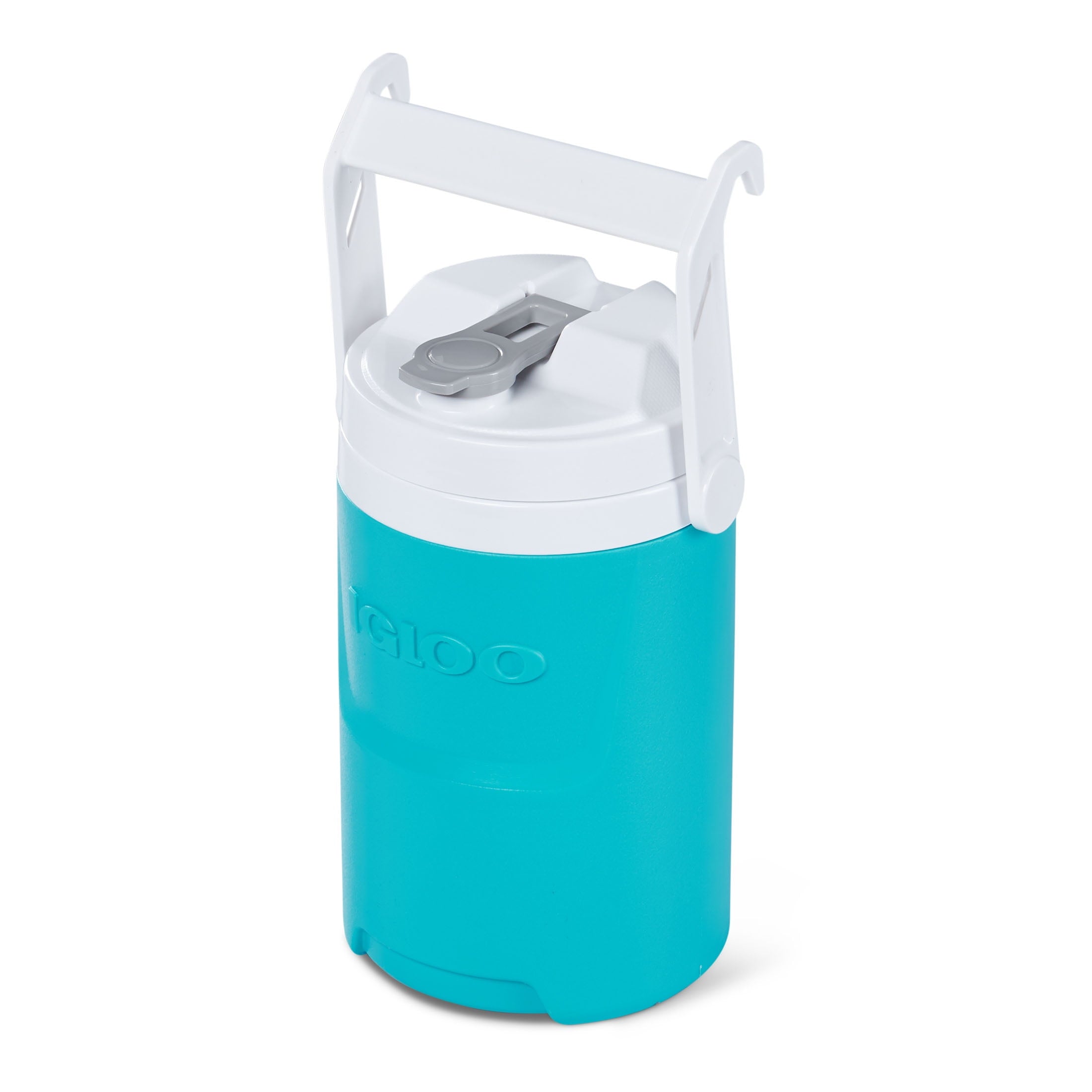 1/2 Gallon Sports Beverage Plastic Jug with Hooks, Aqua