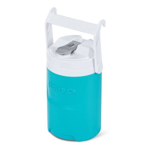 1/2 Gallon Sports Beverage Plastic Jug with Hooks, Aqua