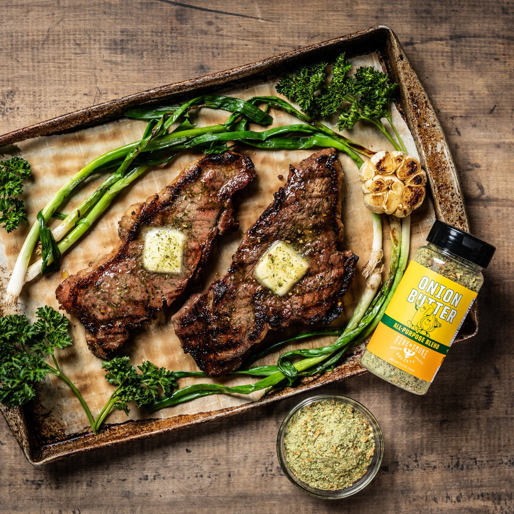 Fire & Smoke Society Onion Butter All Purpose Seasoning Blend, BBQ Rub, 9.2 Ounce Mixed Spices & Seasonings
