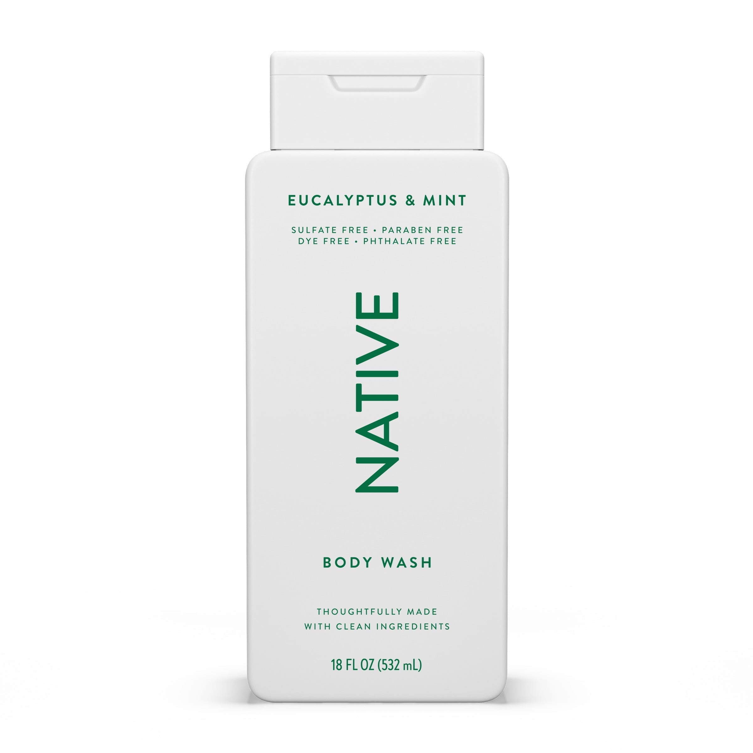 Body Wash, Eucalypts & Mint, Sulfate Free, Naturally Derived Ingredients, 24hr Freshness, for Women & Men, 18fl oz