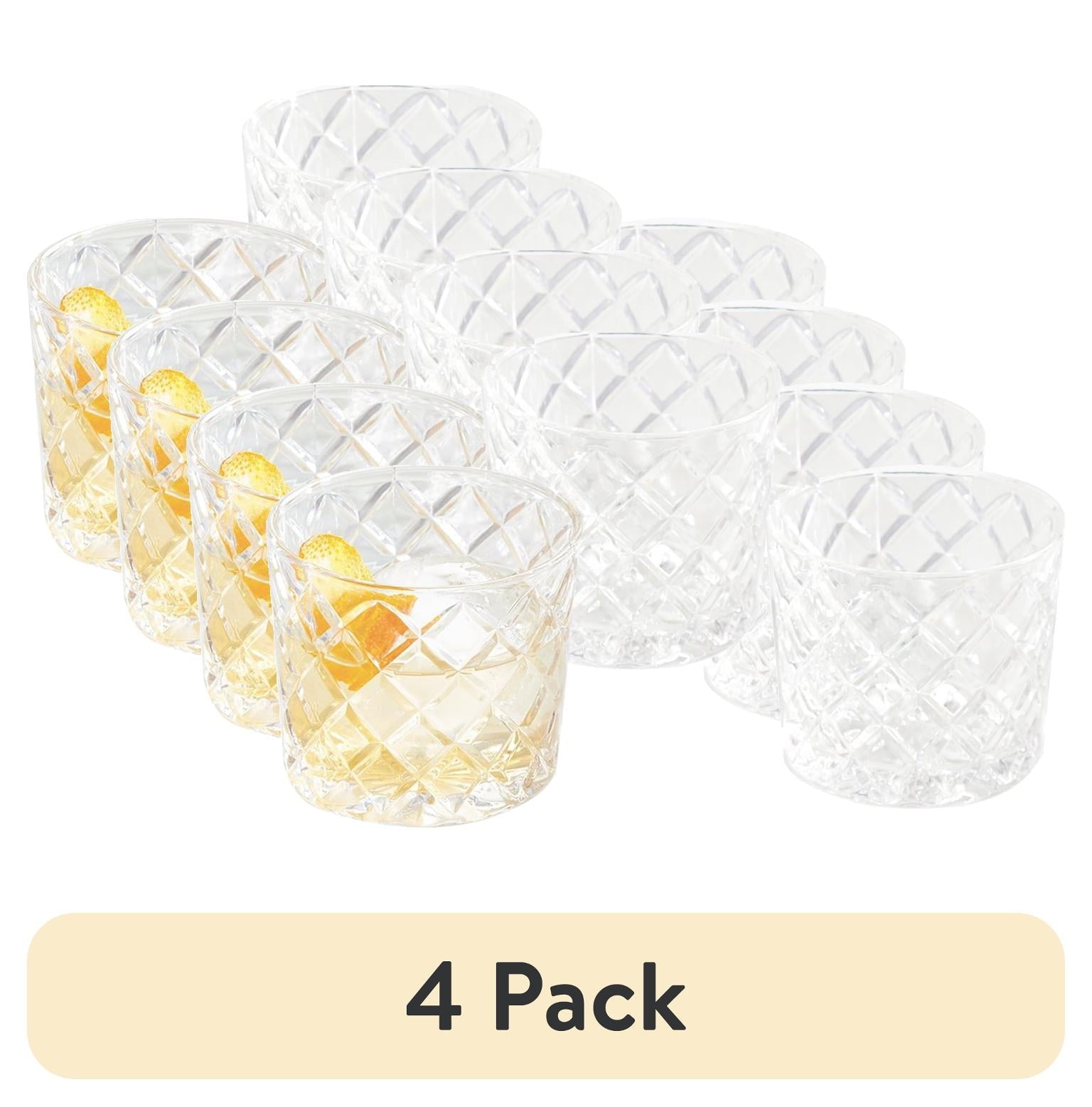 Better Homes & Gardens Diamond Cut Old Fashioned Glass, 4-Pack