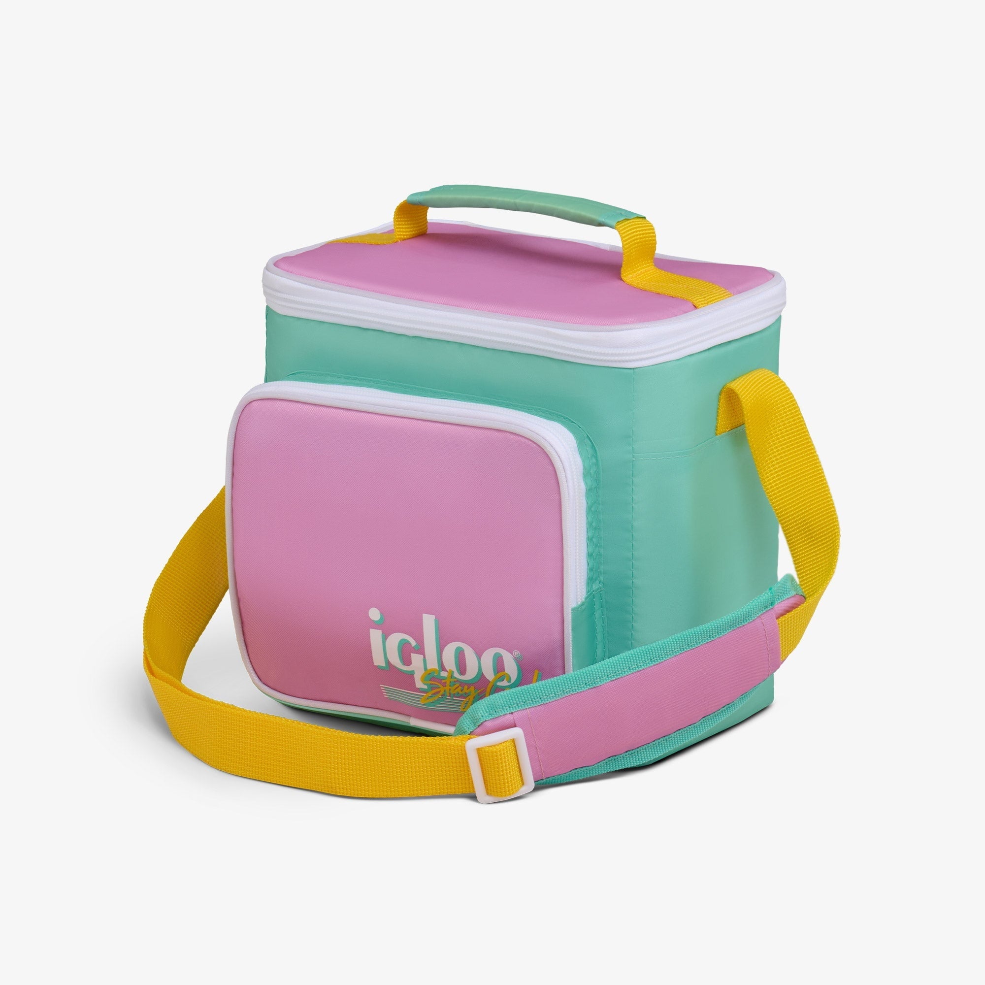 9 Can Capacity Retro Square Lunch Bag Cooler, Yellow