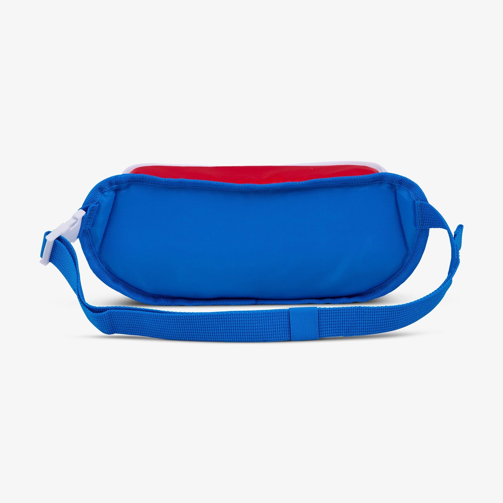 3 can Retro Fanny Pack Cooler Bag, Purple and Aqua Blue