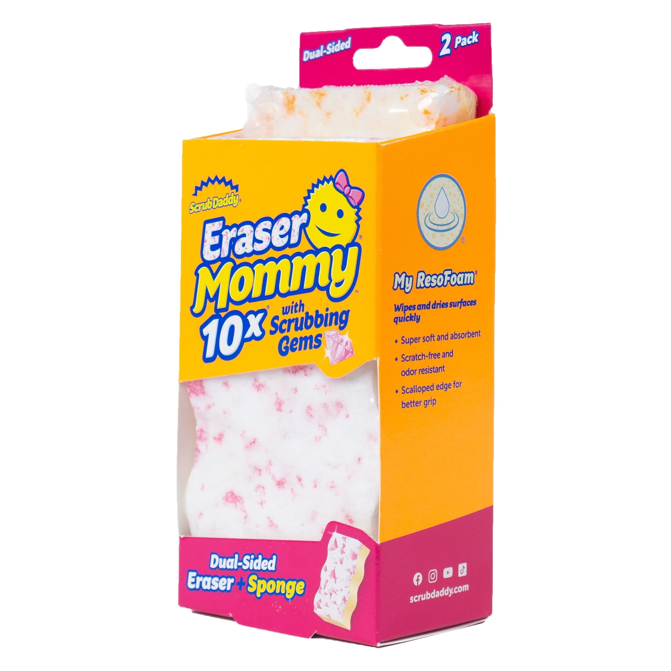 Eraser Mommy 10x Dual-Sided Eraser Pads, 2 Count