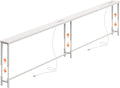 Huuger 110.2 Inch Sofa Table with Power Outlets, 23.9’’-34.4’’ Height Adjustable Range, Behind Couch Table with USB-C Ports, Sofa Tables Narrow Long, Skinny Console Table, for Small Spaces, White