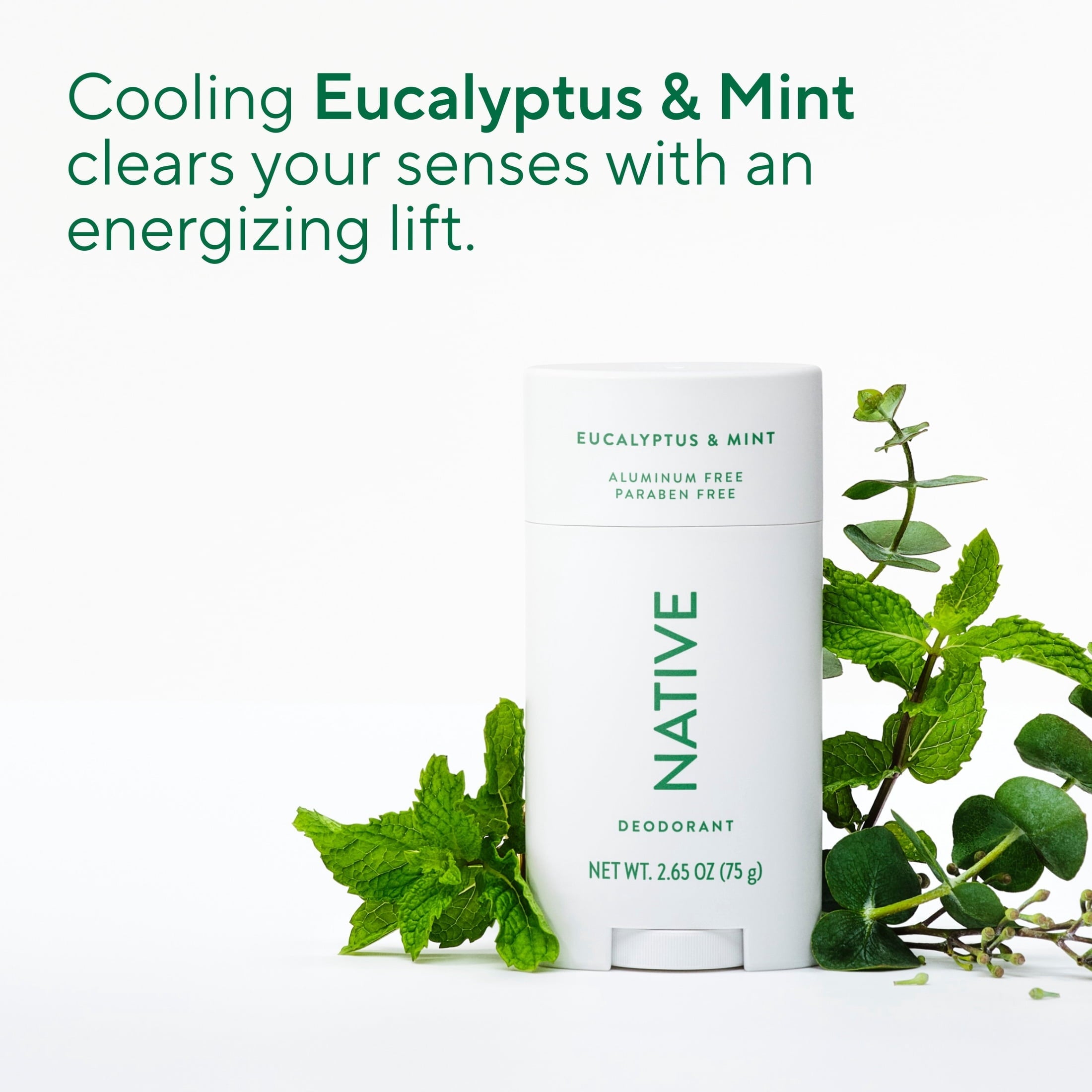 Deodorant, Aluminum Free, Eucalyptus & Mint, for Women and Men, 2.65 oz