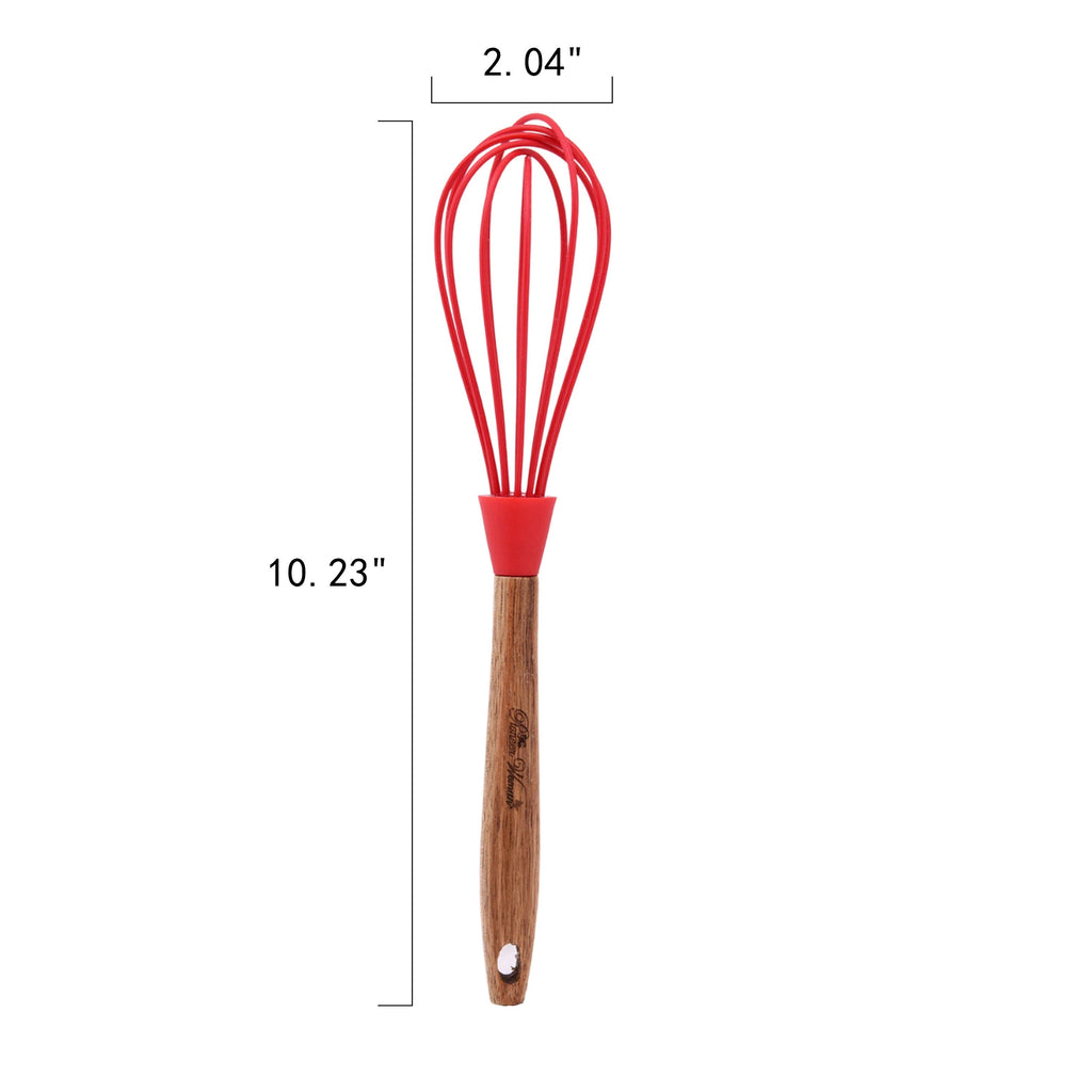 10-Piece Silicone and Acacia Wood Handle Cooking Utensils Set, Blue