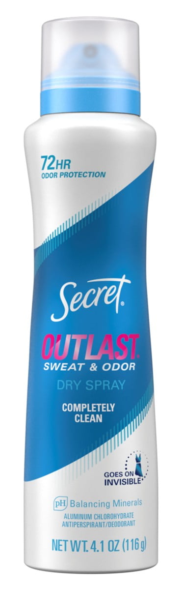 Deodorant Outlast Dry Spray Completely Clean 4.1oz (Pack of 3)