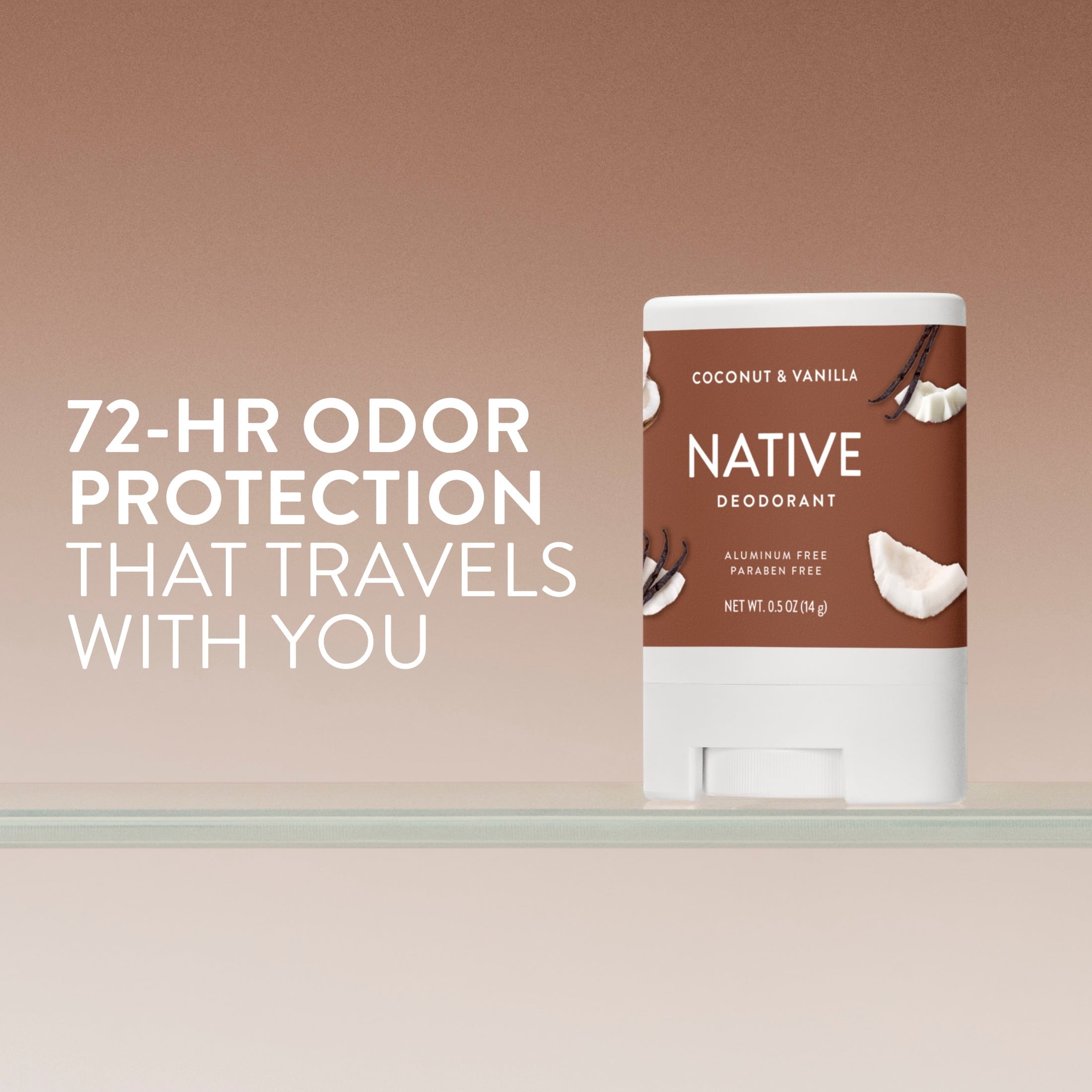 Deodorant Mini, Coconut & Vanilla, 0.5oz
