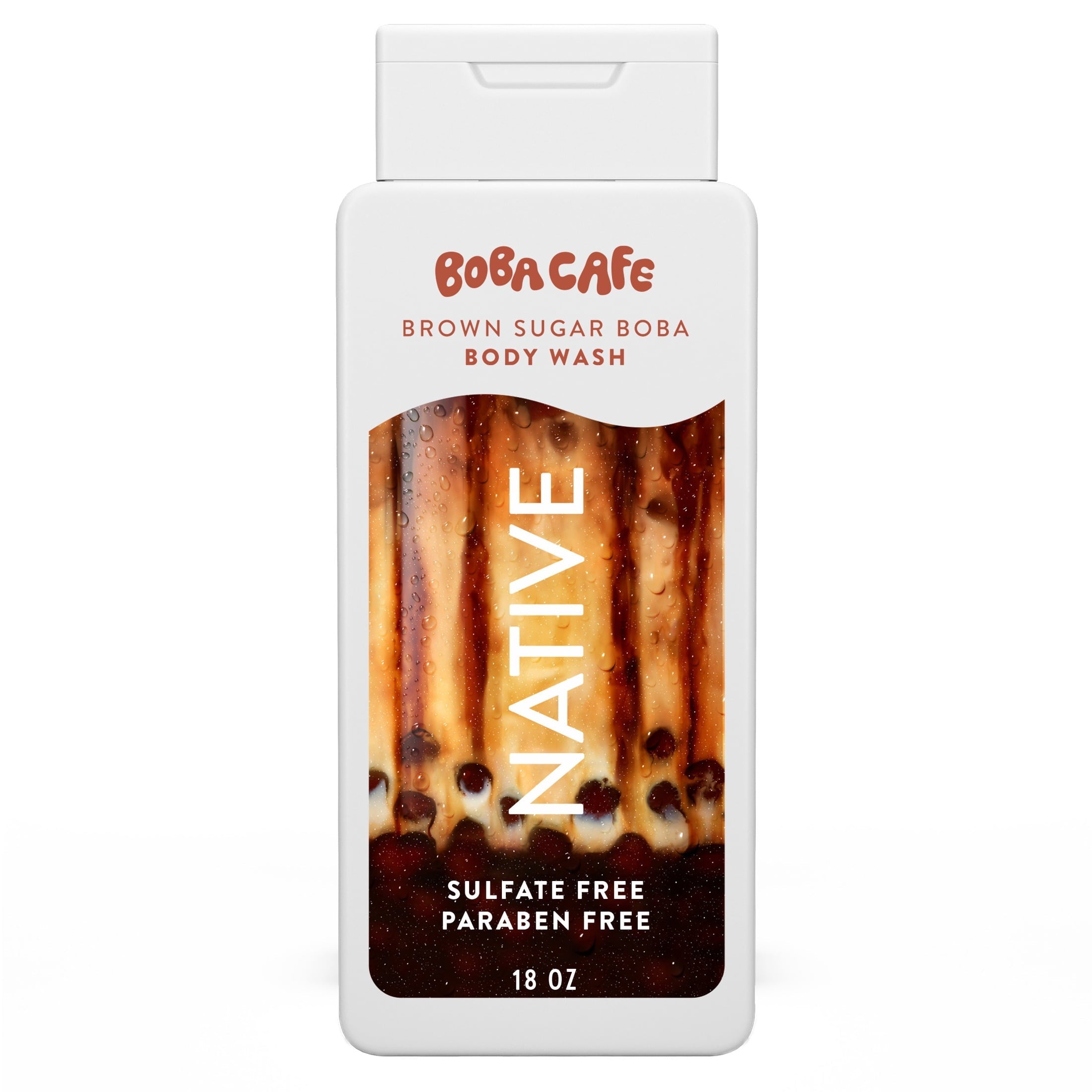 Body Wash, Limited Edition Coconut Ube, Sulfate Free Body Wash for Women & Men, Boba Café, 18 fl oz