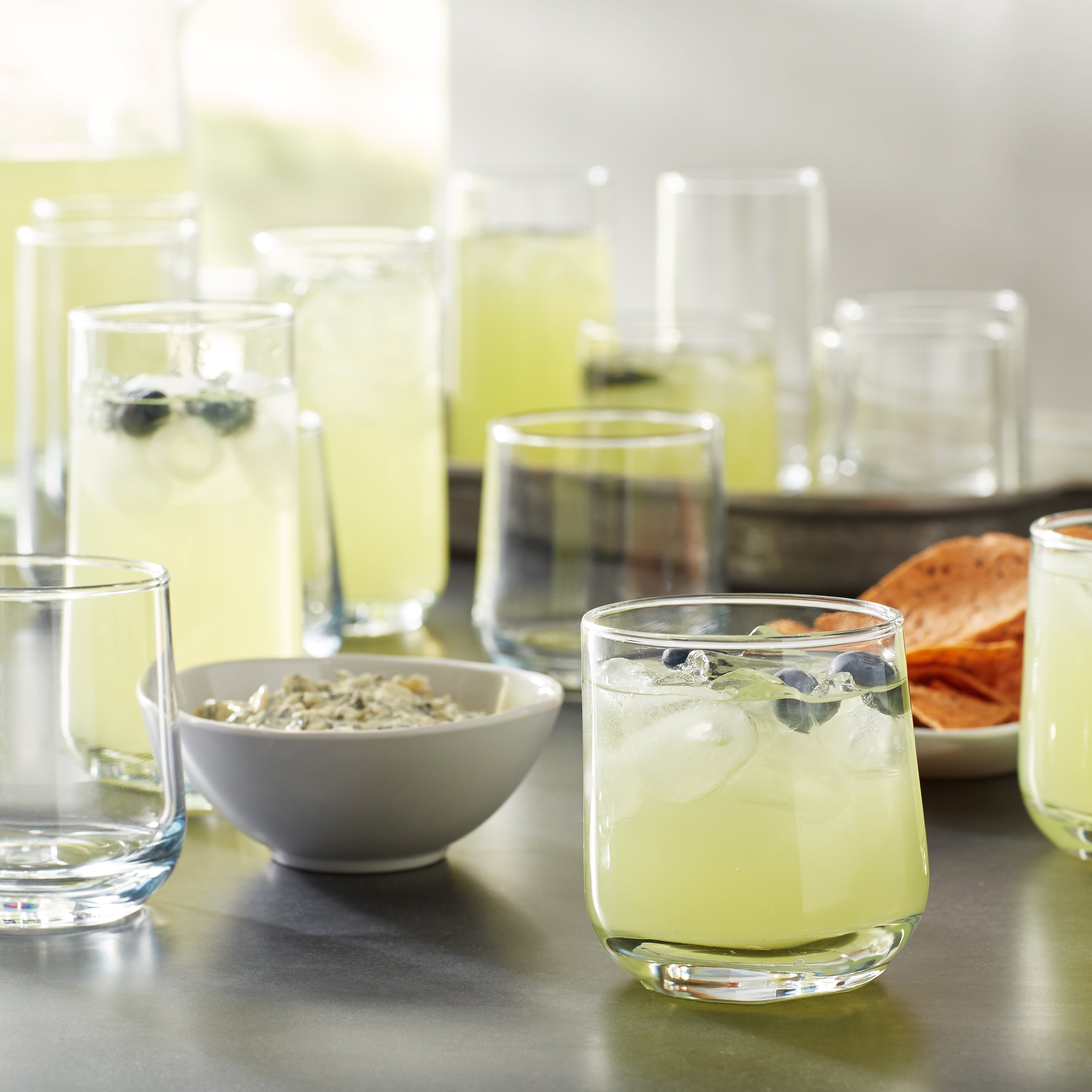 Better Homes & Gardens Josie Glass Drinkware, Set of 16