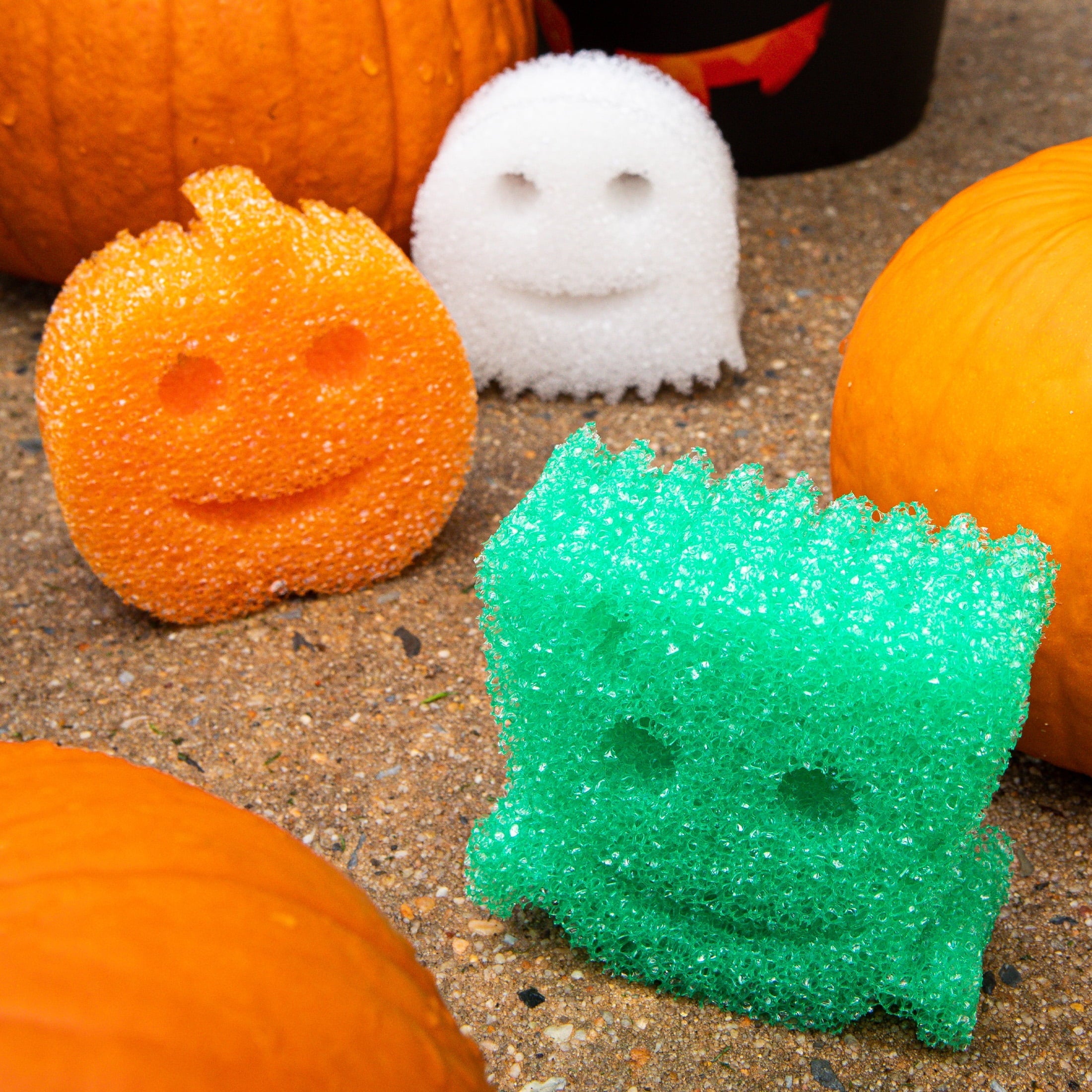 Halloween Pumpkin Non-Scratch Cleaning Sponge