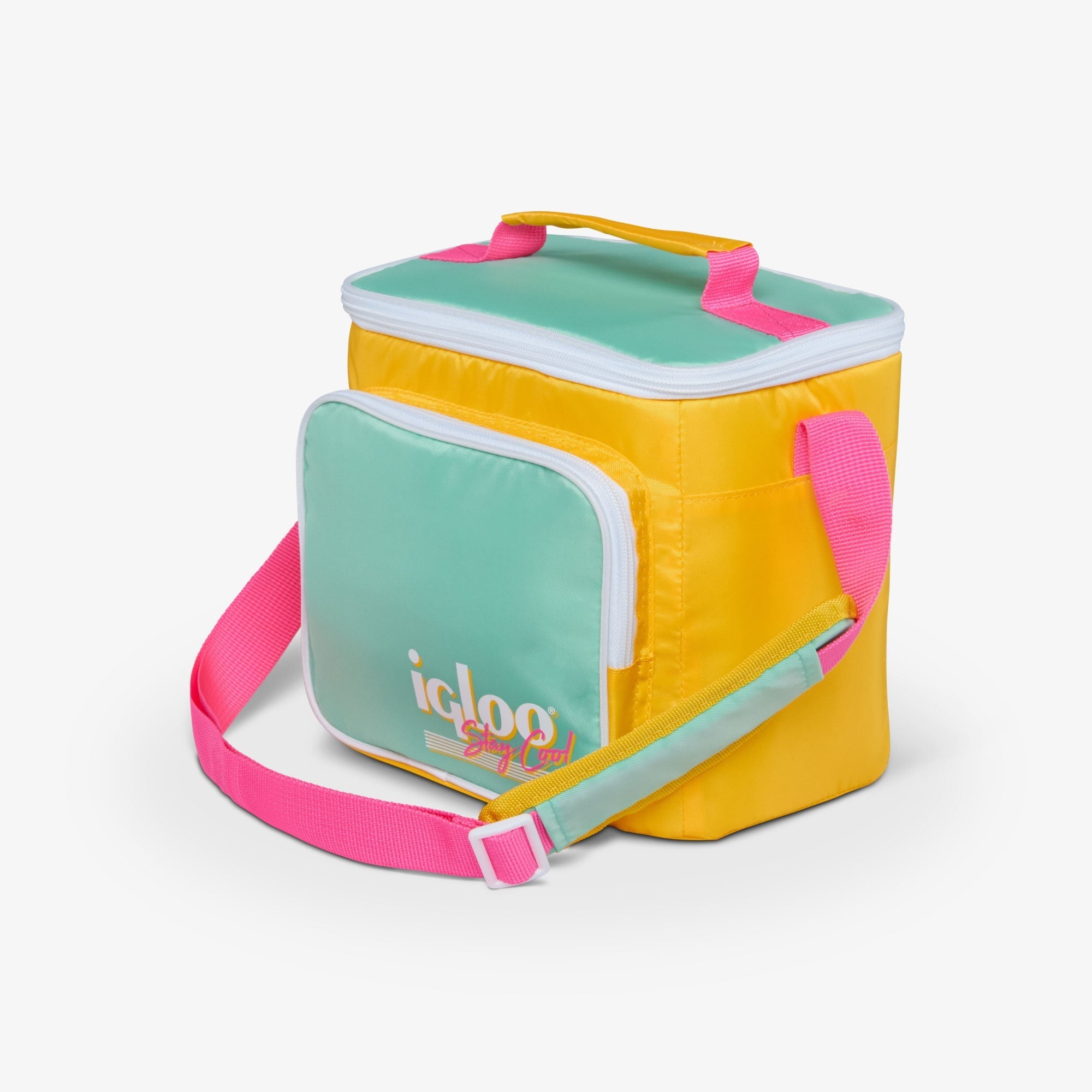 9 Can Capacity Retro Square Lunch Bag Cooler, Yellow