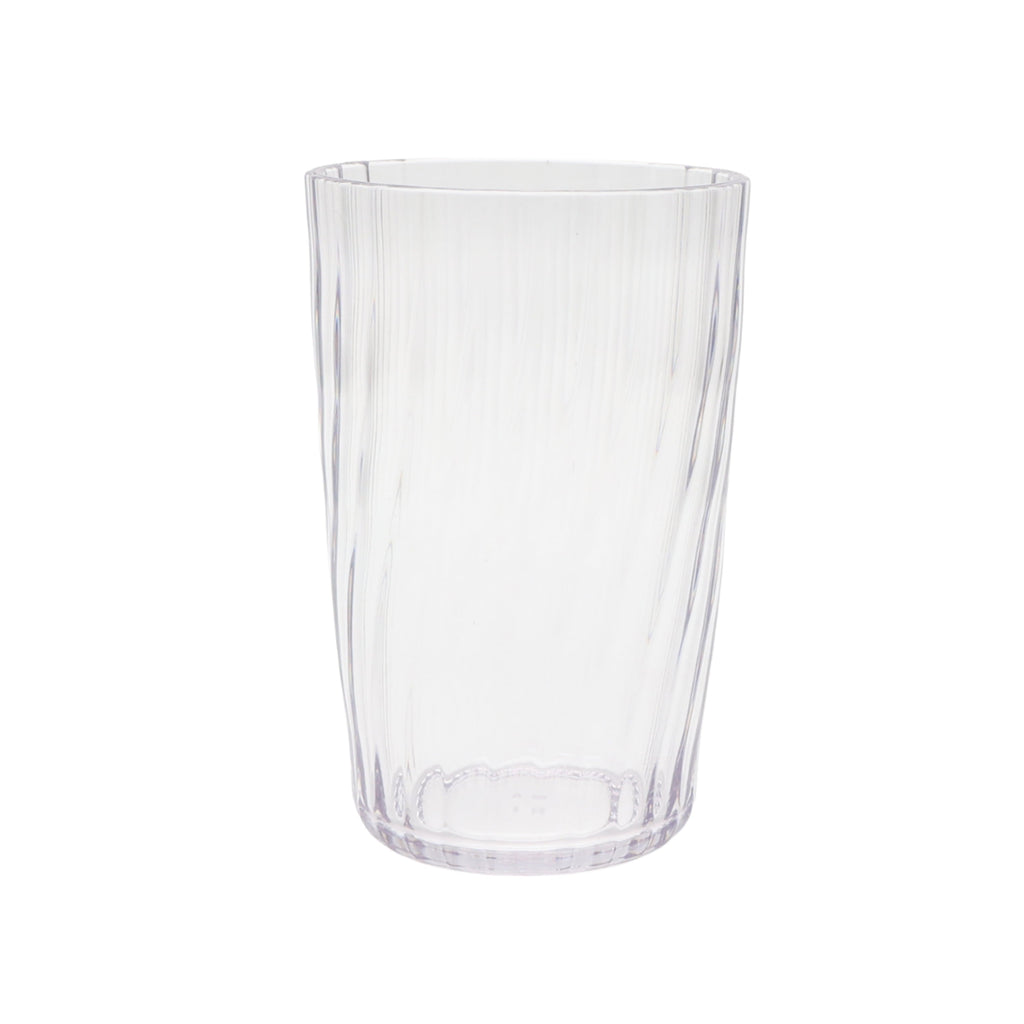 20-Ounce Acrylic Tall Embossed Swirl Tumbler, Clear