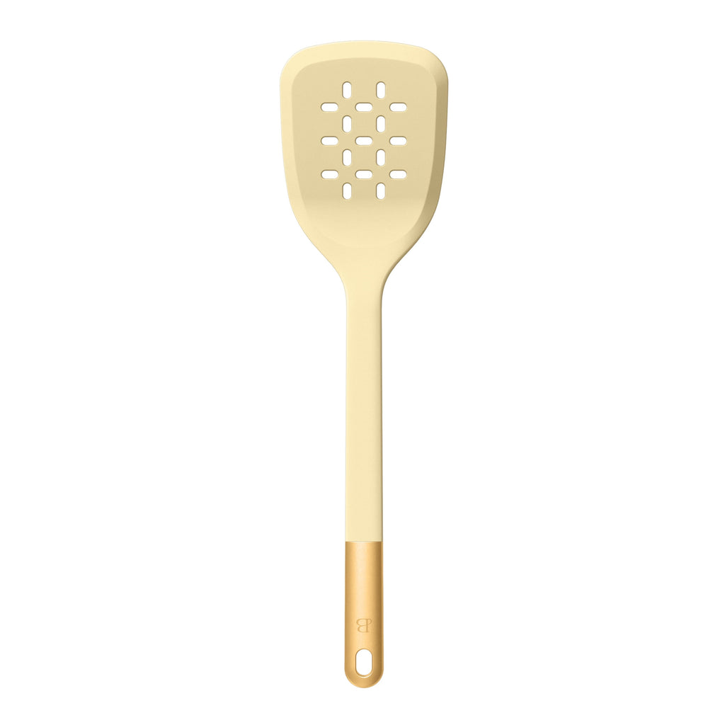 6-Piece Silicone Tool Set with Ceramic Crock, Porcini Taupe by Drew Barrymore