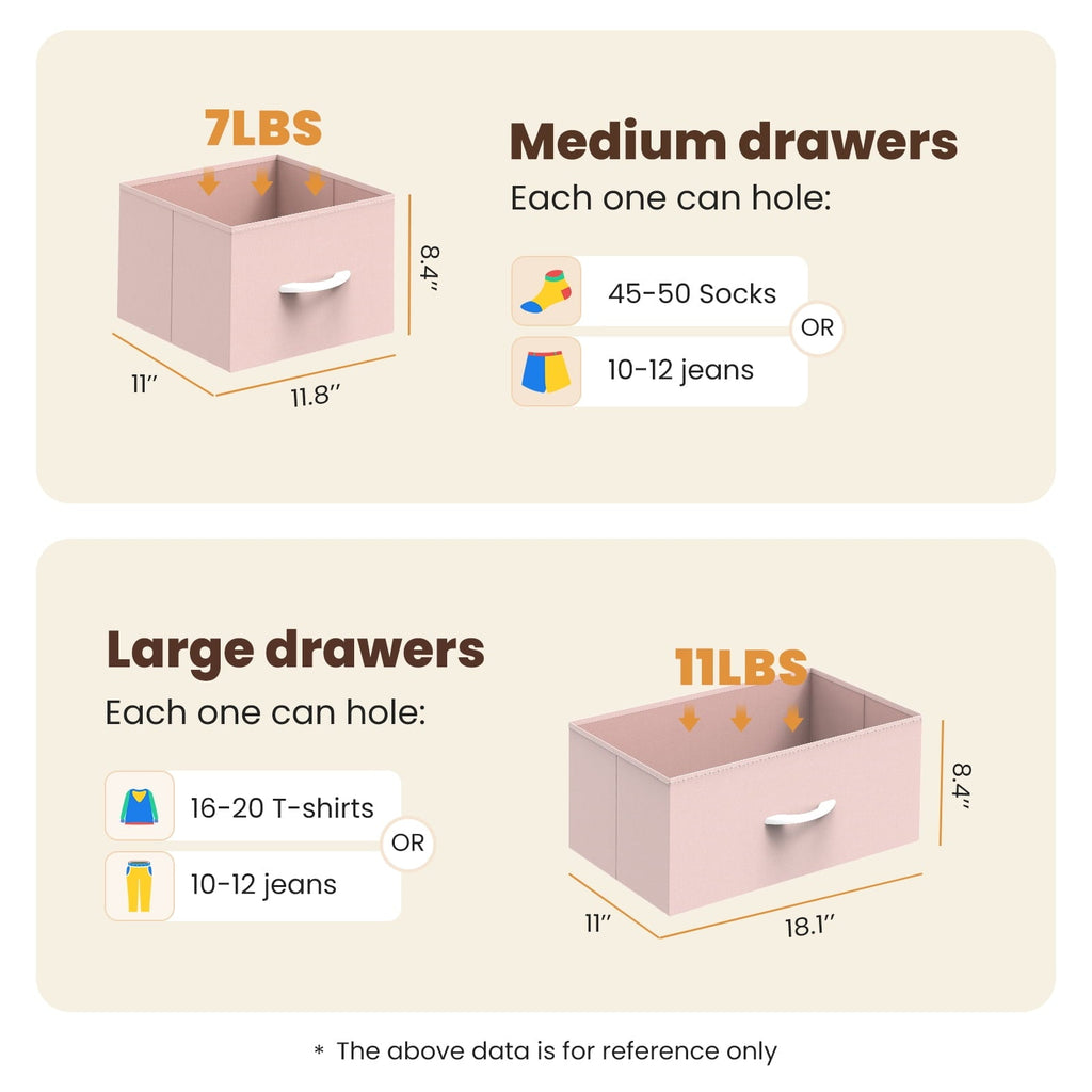 9 Drawers Fabric Dresser for Bedroom, Drawer Organizer Storage Cabinet for Closet, Clothes, TV Stand, Light Gary