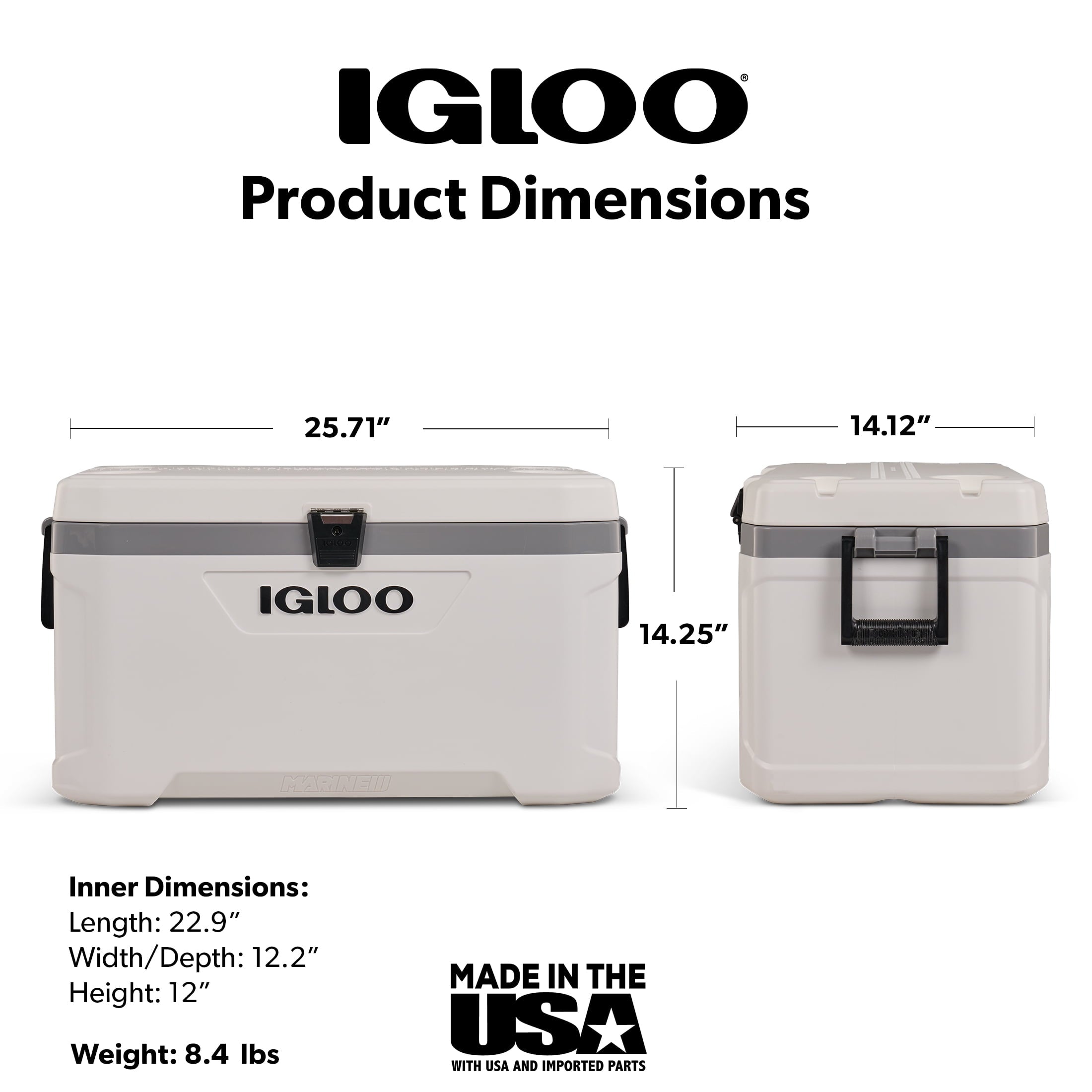 70 Qt Latitude Marine Ultra, White and Moonscape