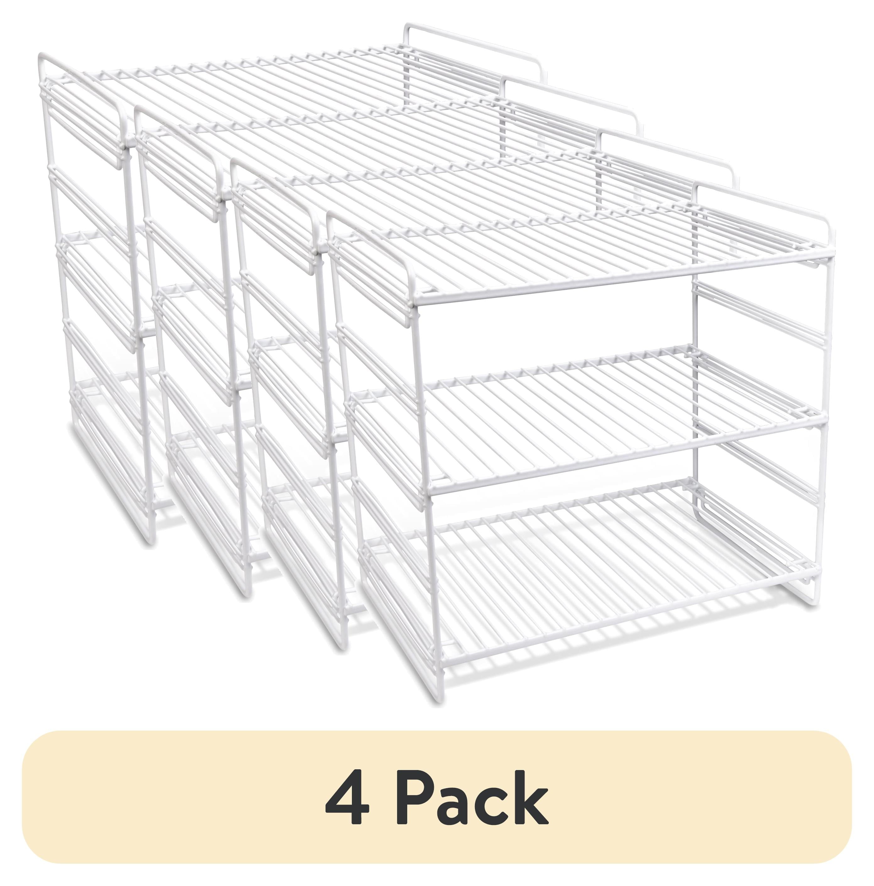 3-Tier Shelf Organizer, Kitchen Counter Storage Rack for Pantry and Cabinet Organization, White