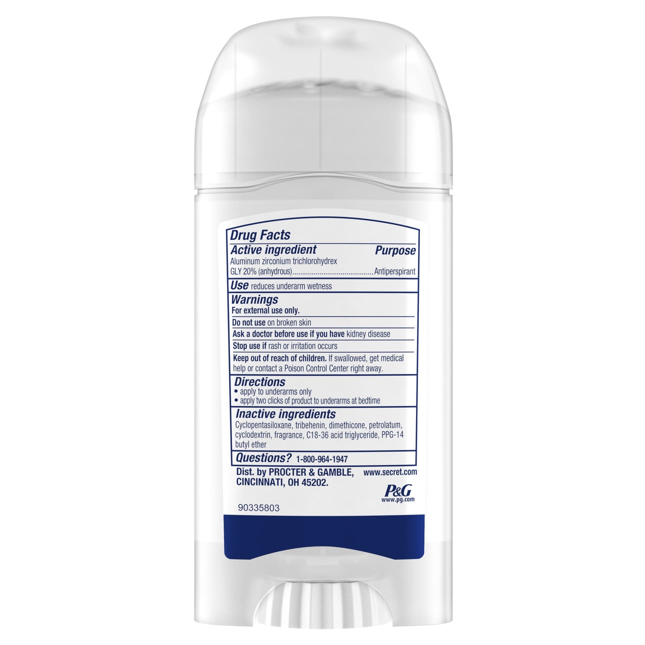 Clinical Antiperspirant Deodorant for Women, 100HR Sweat & Odor Protection, Hyaluronic Acid, Soft Solid, Active Fresh, 2.6 oz